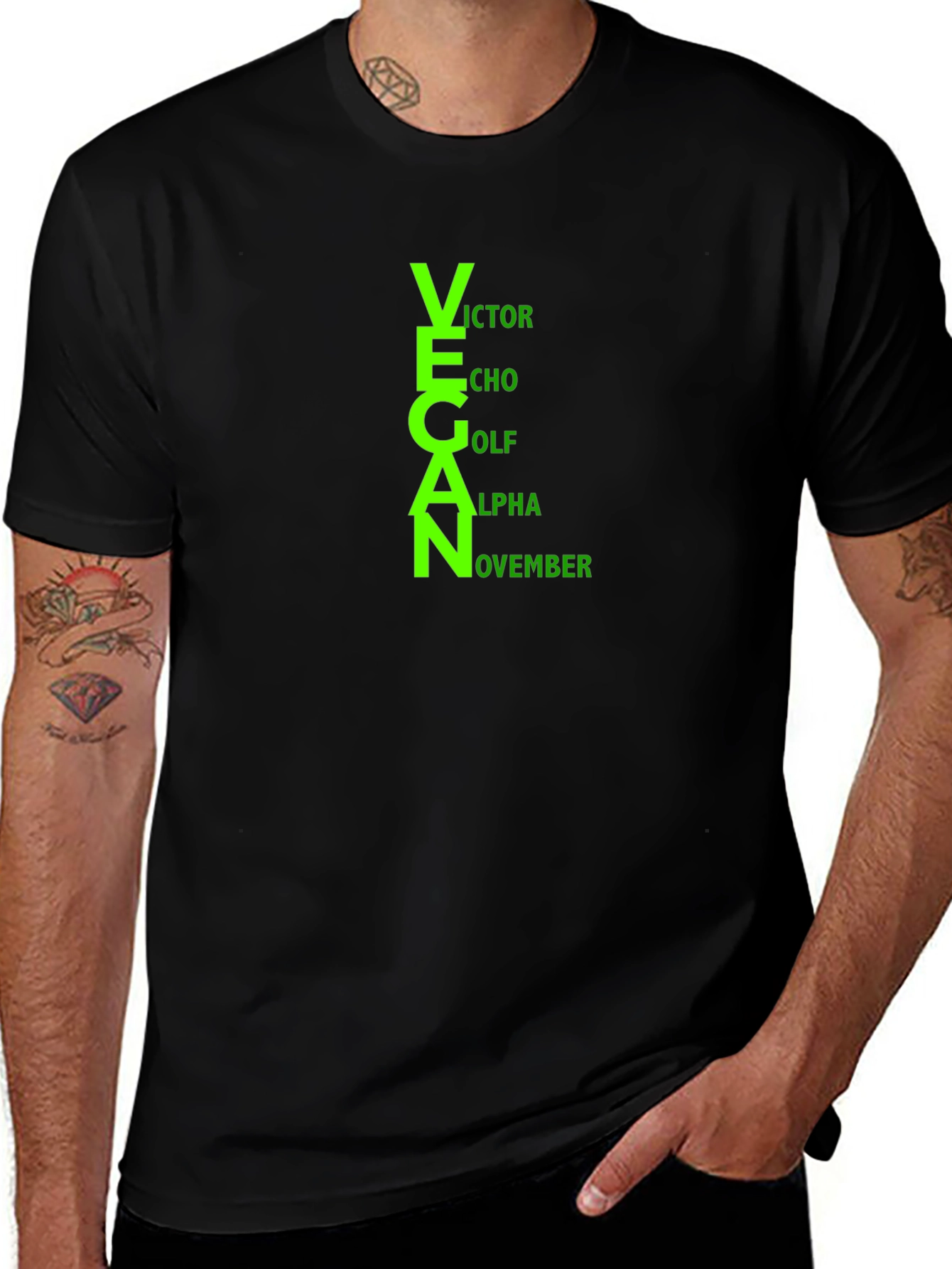 Vegan T-Shirt - Funny Acronym Design - Unisex