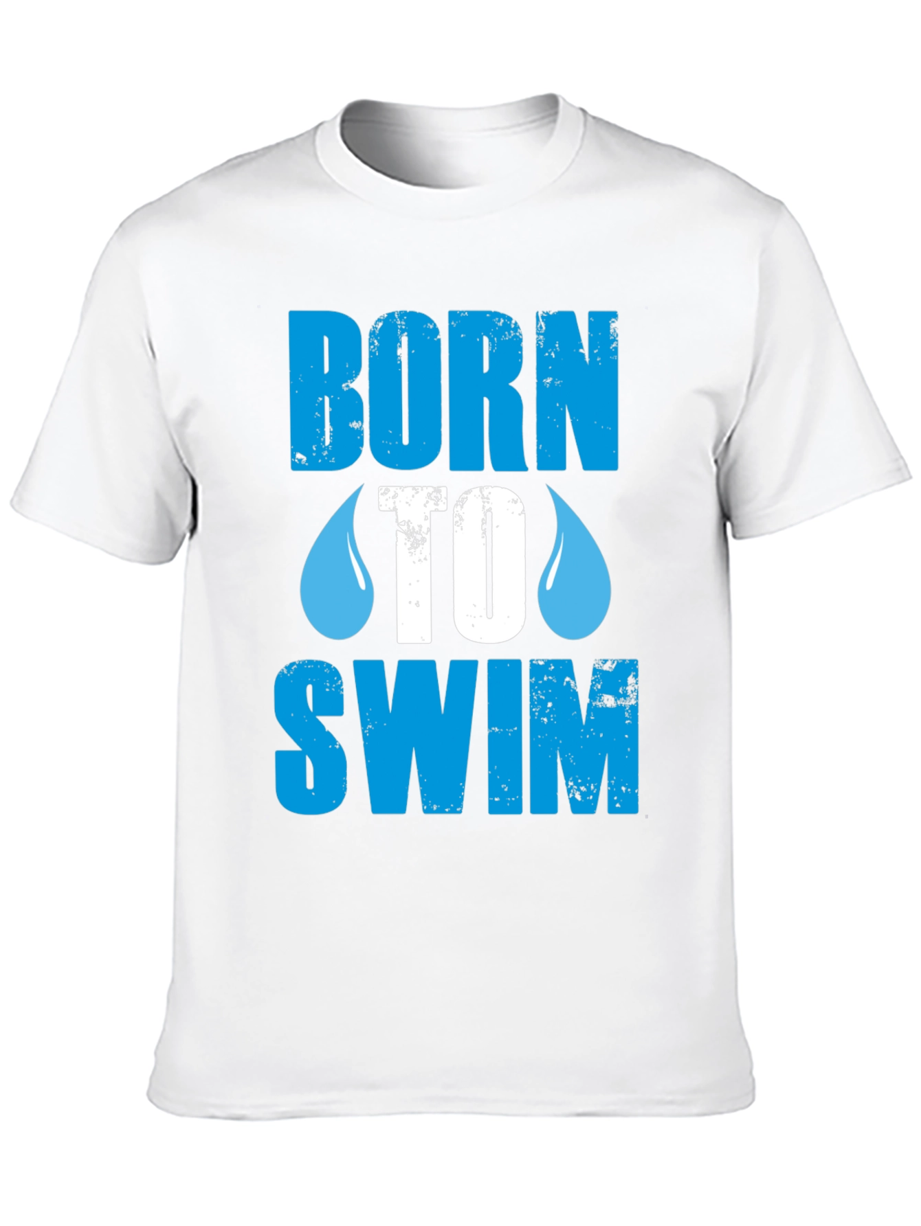 Born To Swim Graphic T-Shirt - Black