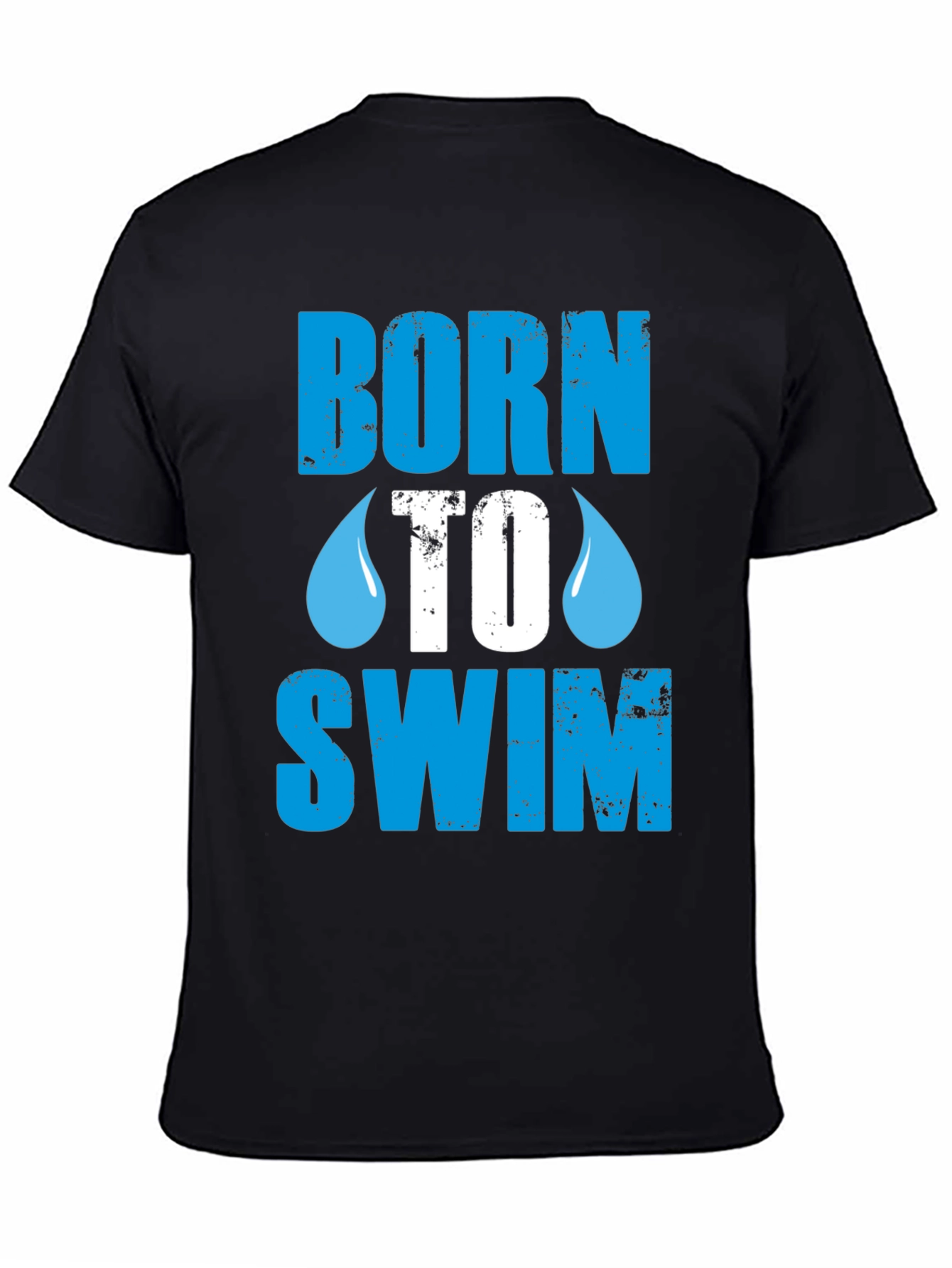 Born To Swim Graphic T-Shirt - Black