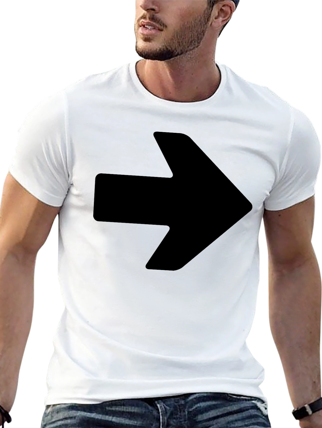 Bold Arrow Graphic Black T-Shirt
