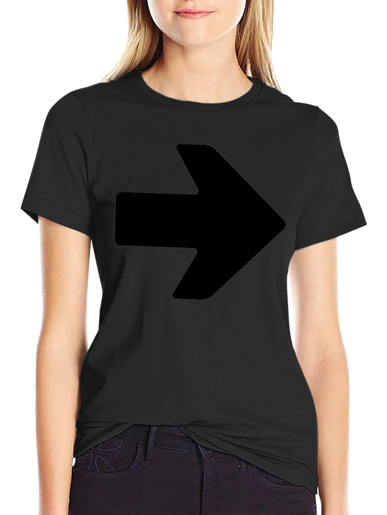 Bold Arrow Graphic Black T-Shirt