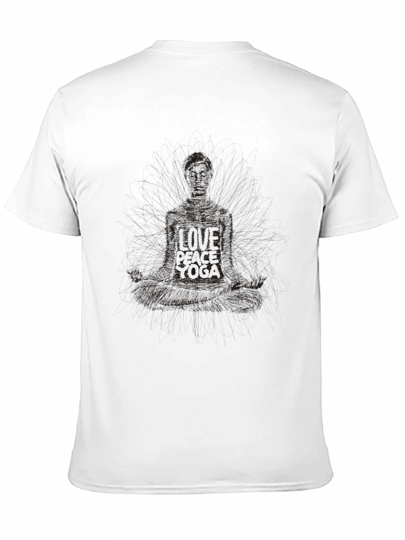 Black Yoga Love Mens T-Shirt