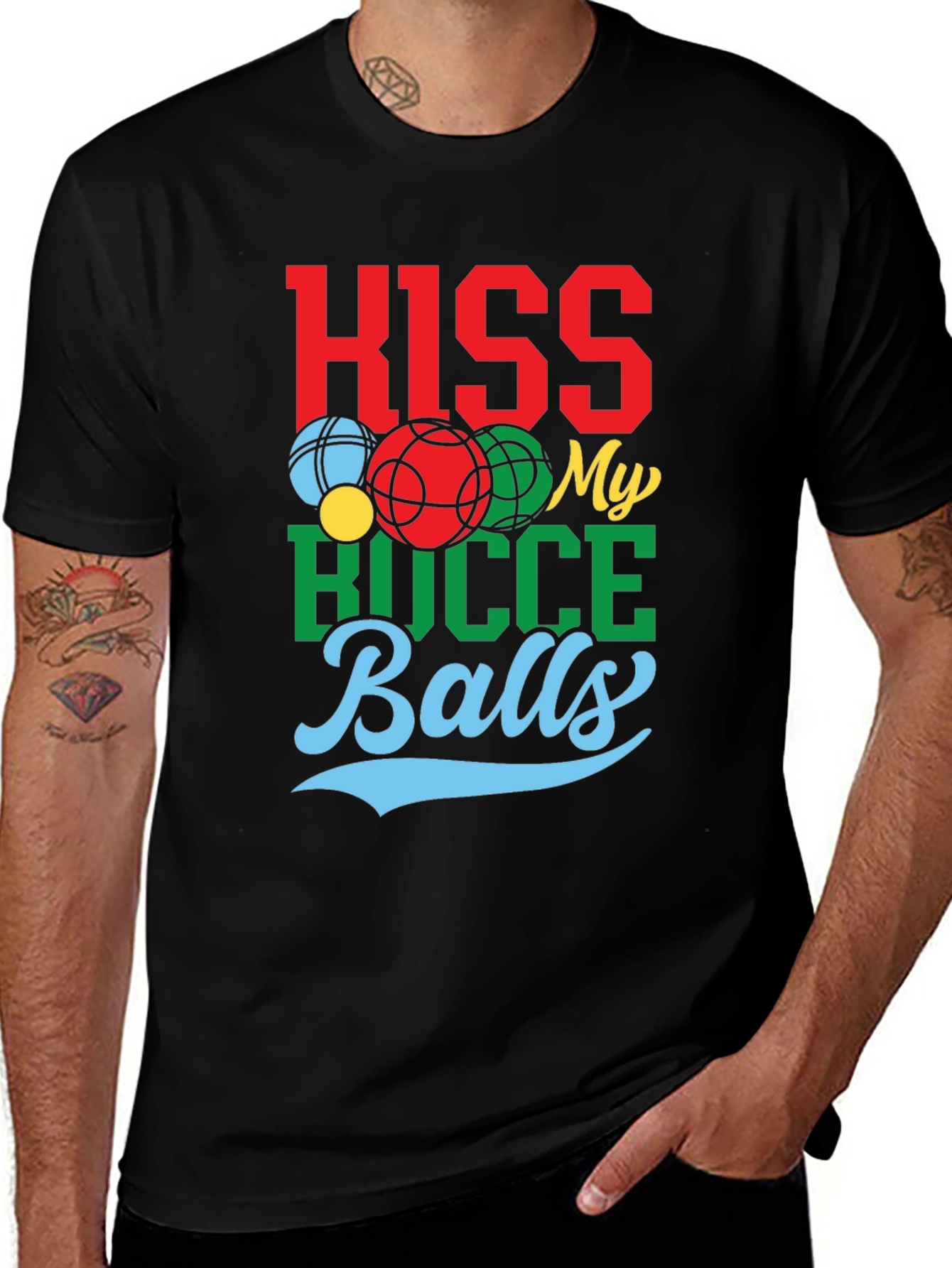 Kiss My Bocce Balls Graphic Tee