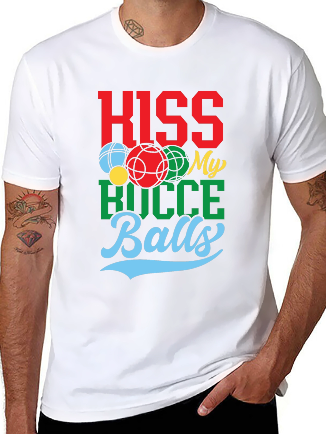 Kiss My Bocce Balls Graphic Tee