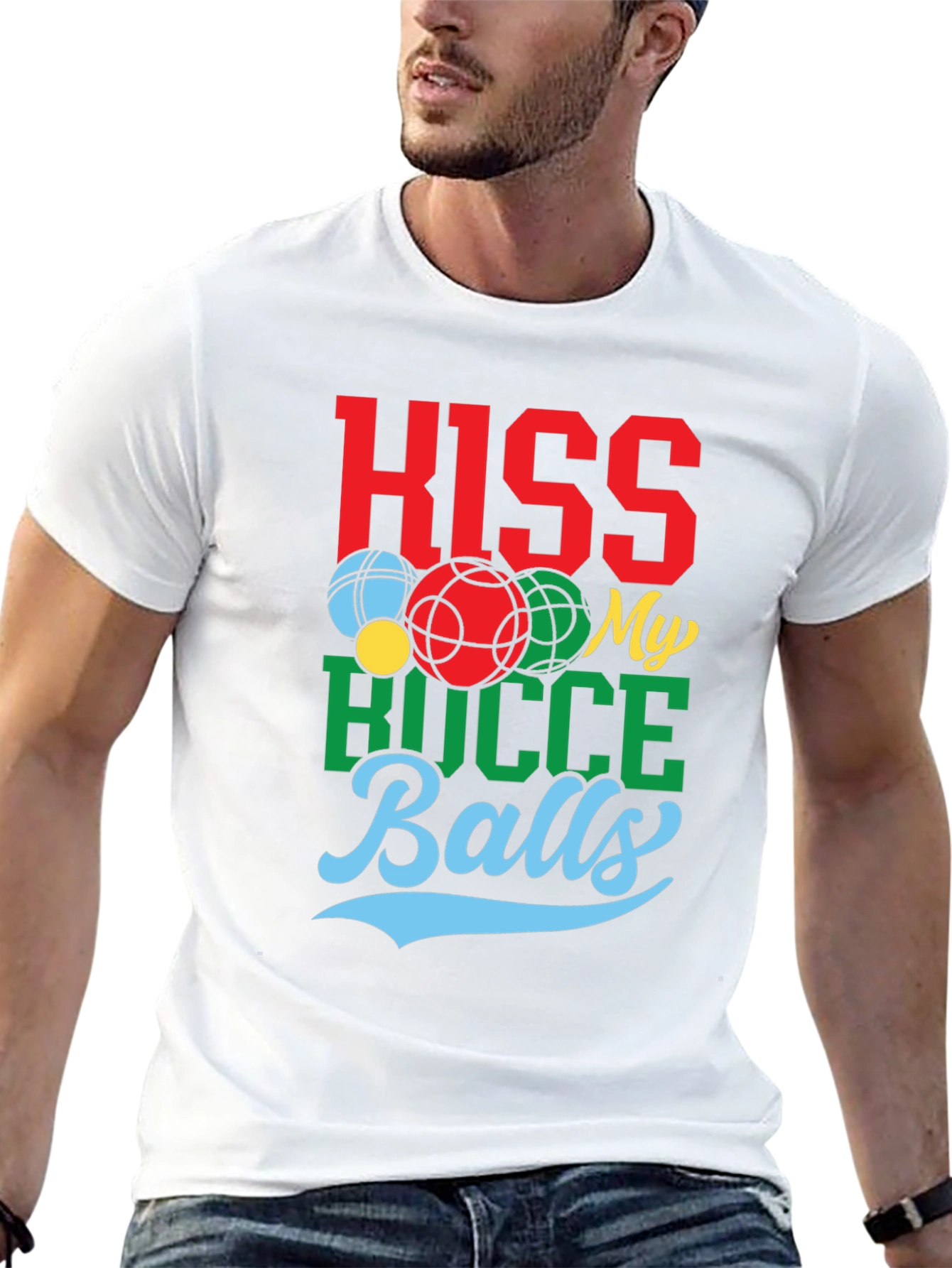 Kiss My Bocce Balls Graphic Tee