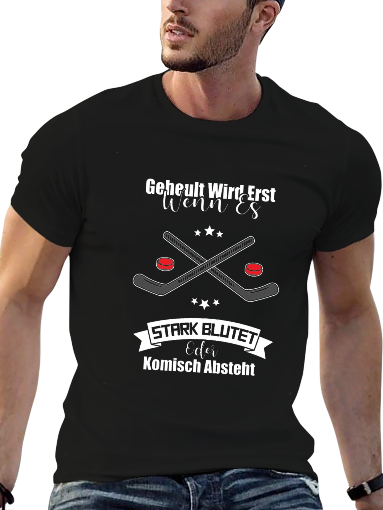 Funny Hockey Player Graphic T-Shirt