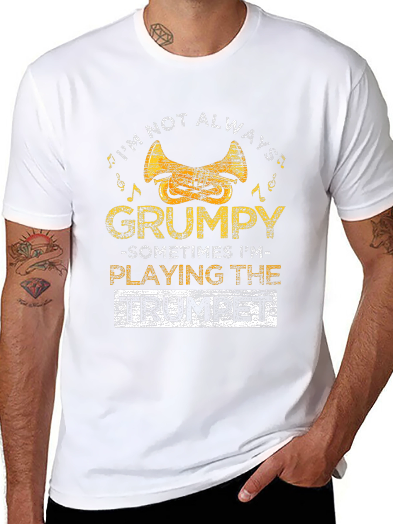 Grumpy Trumpet Player T-Shirt - Funny Musician Tee