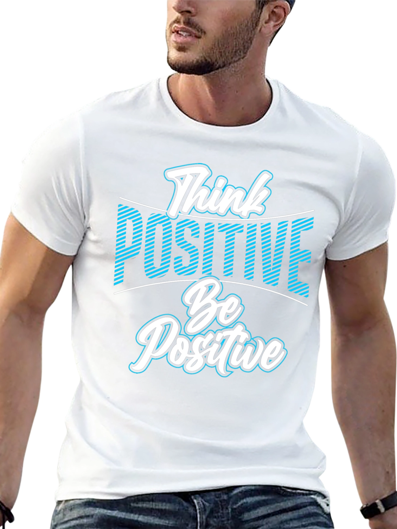 Think Positive Be Positive T-Shirt - Black
