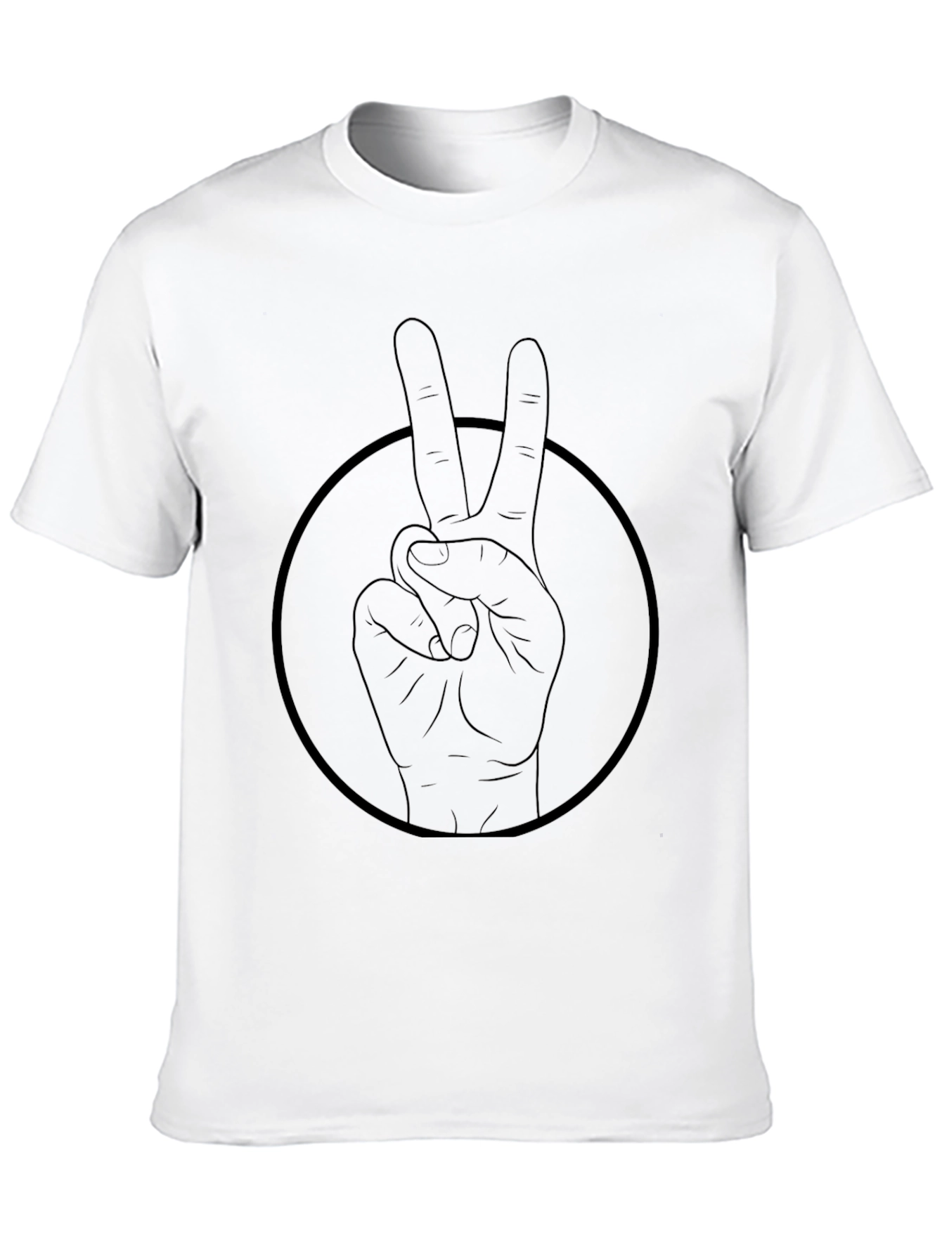 Peace Sign Graphic Black T-Shirt - Unisex