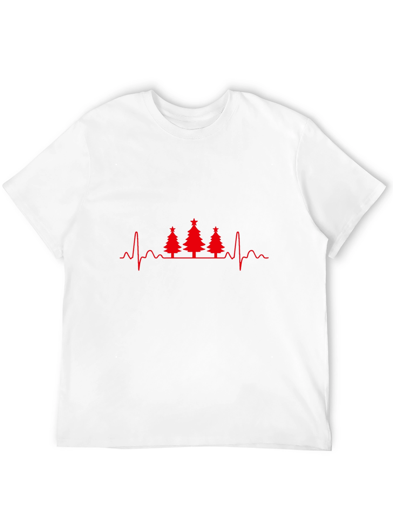 Christmas Tree Heartbeat T-Shirt - Holiday ECG
