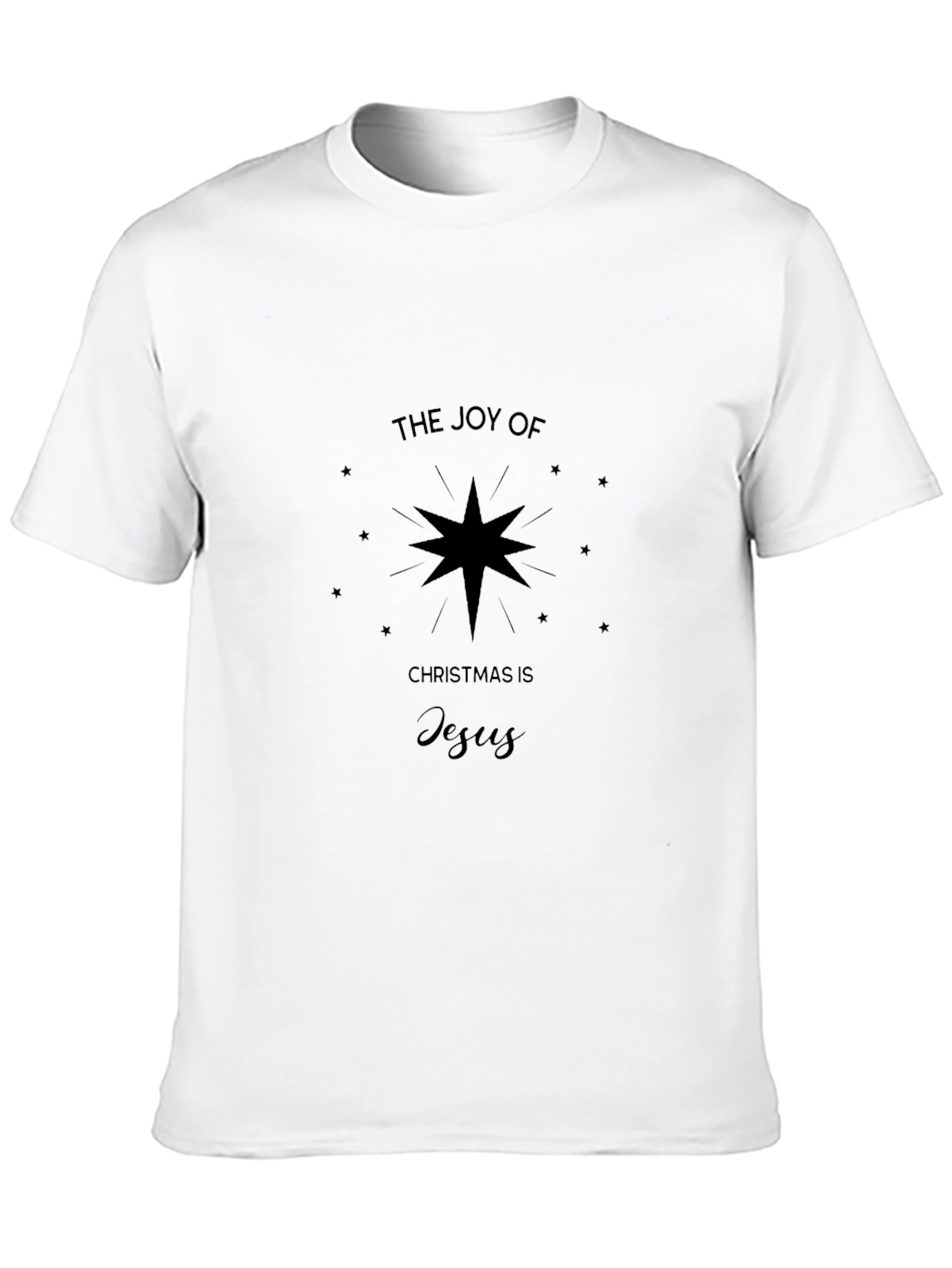 Joy of Christmas Jesus Black Graphic Tee