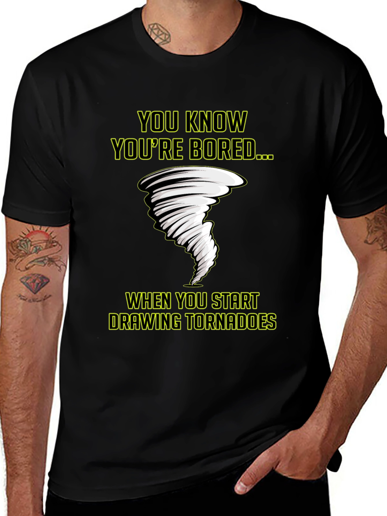 Bored Tornado T-Shirt - Funny Graphic Tee
