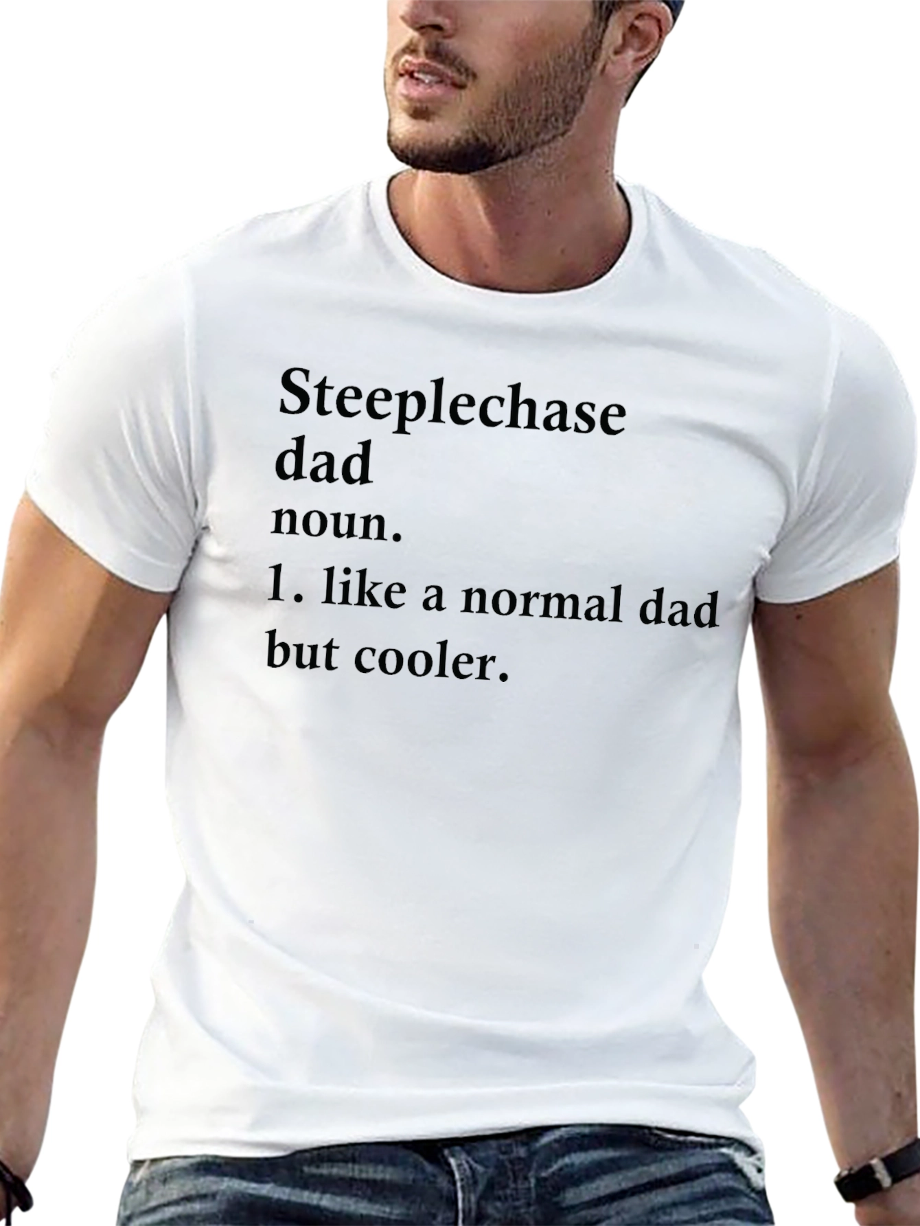 Steeplechase Dad Definition Black T-Shirt
