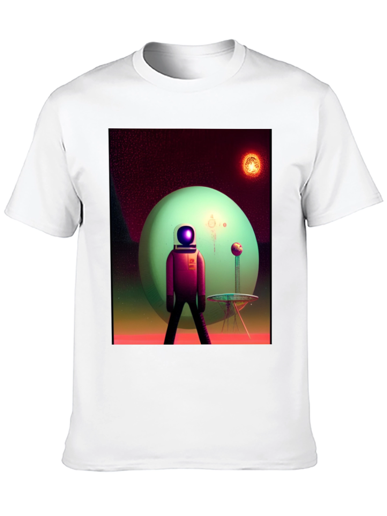 Astronaut on Alien Planet Graphic Tee