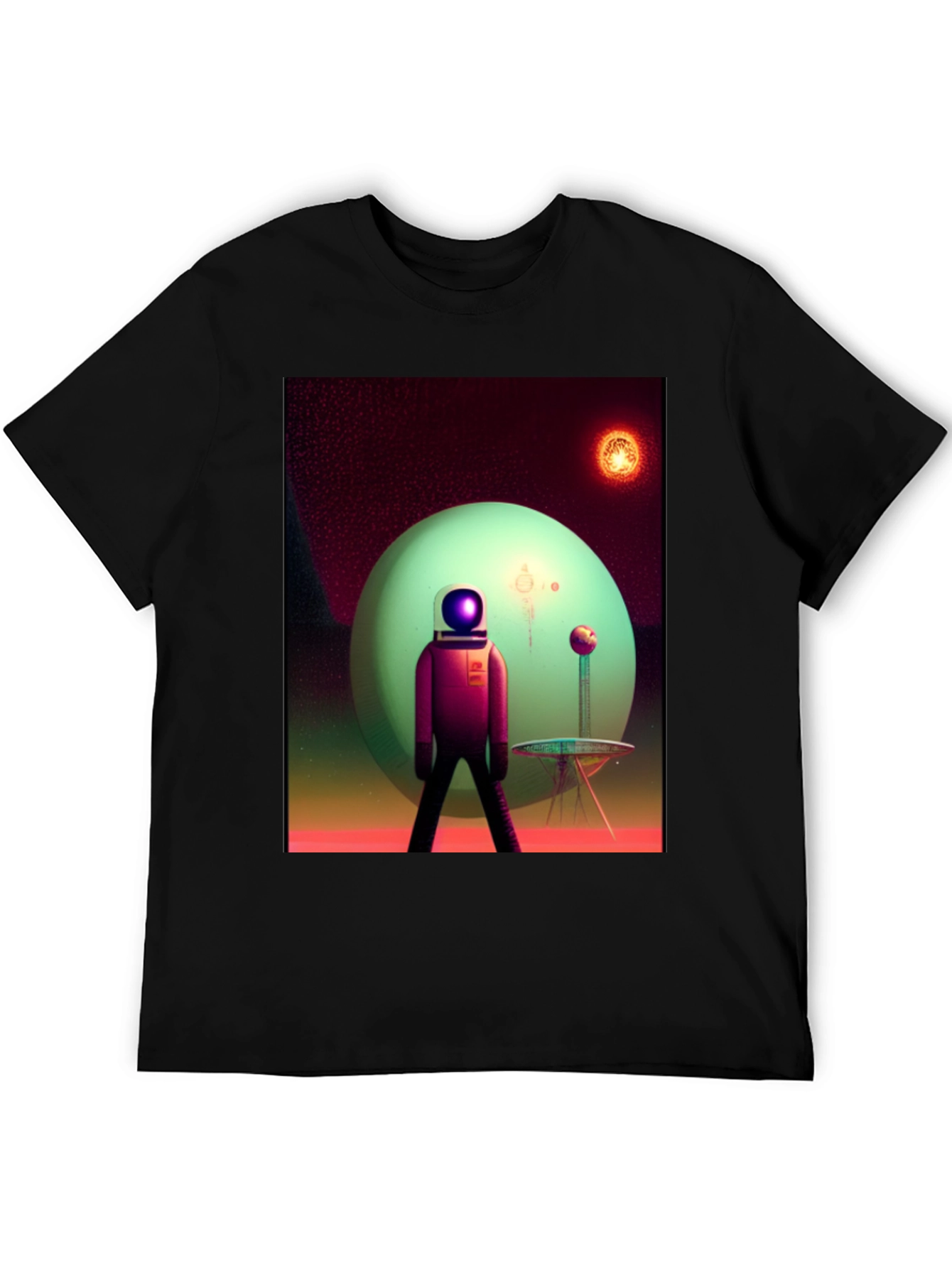 Astronaut on Alien Planet Graphic Tee