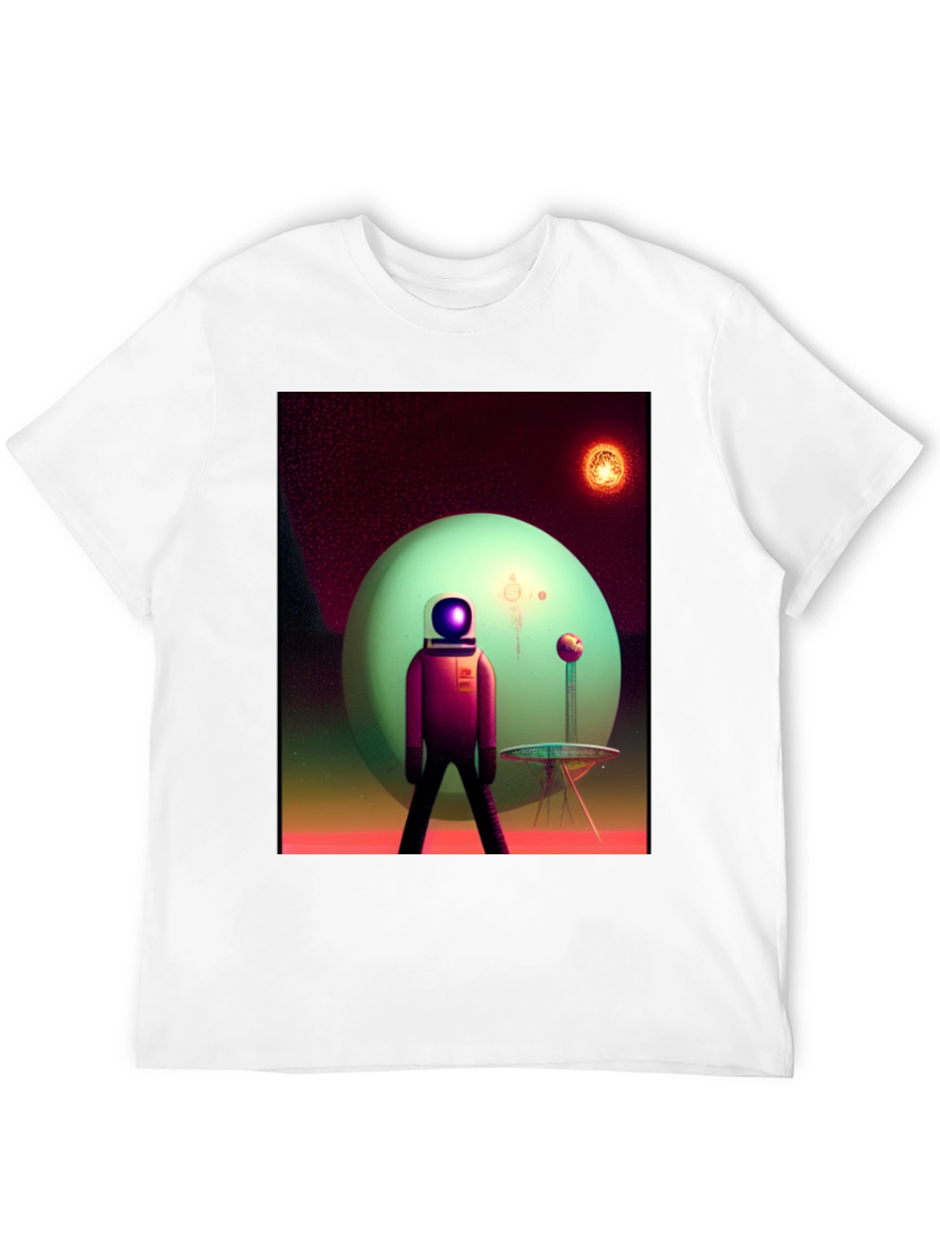 Astronaut on Alien Planet Graphic Tee