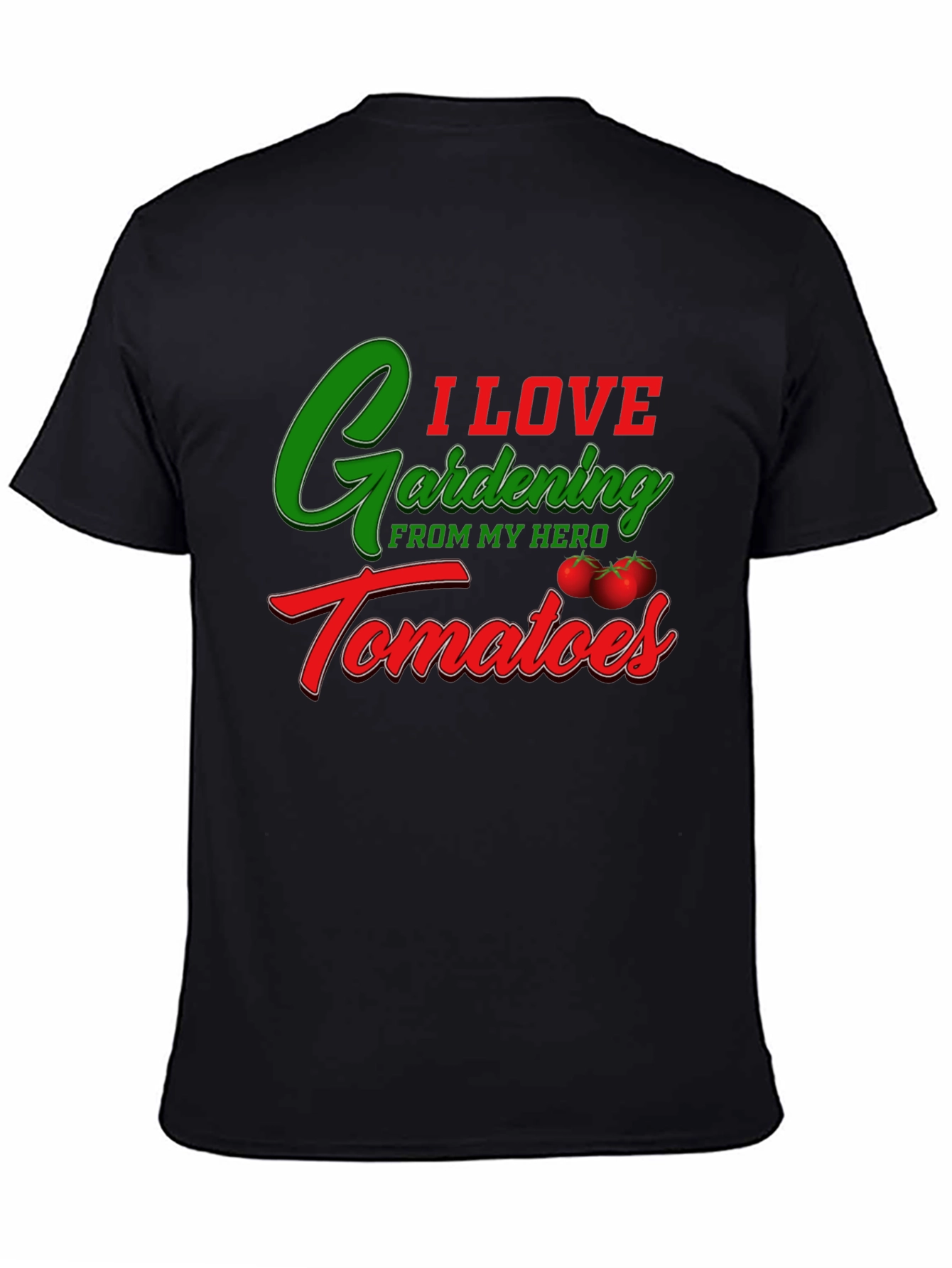 Gardening & Tomato Lover Black T-Shirt