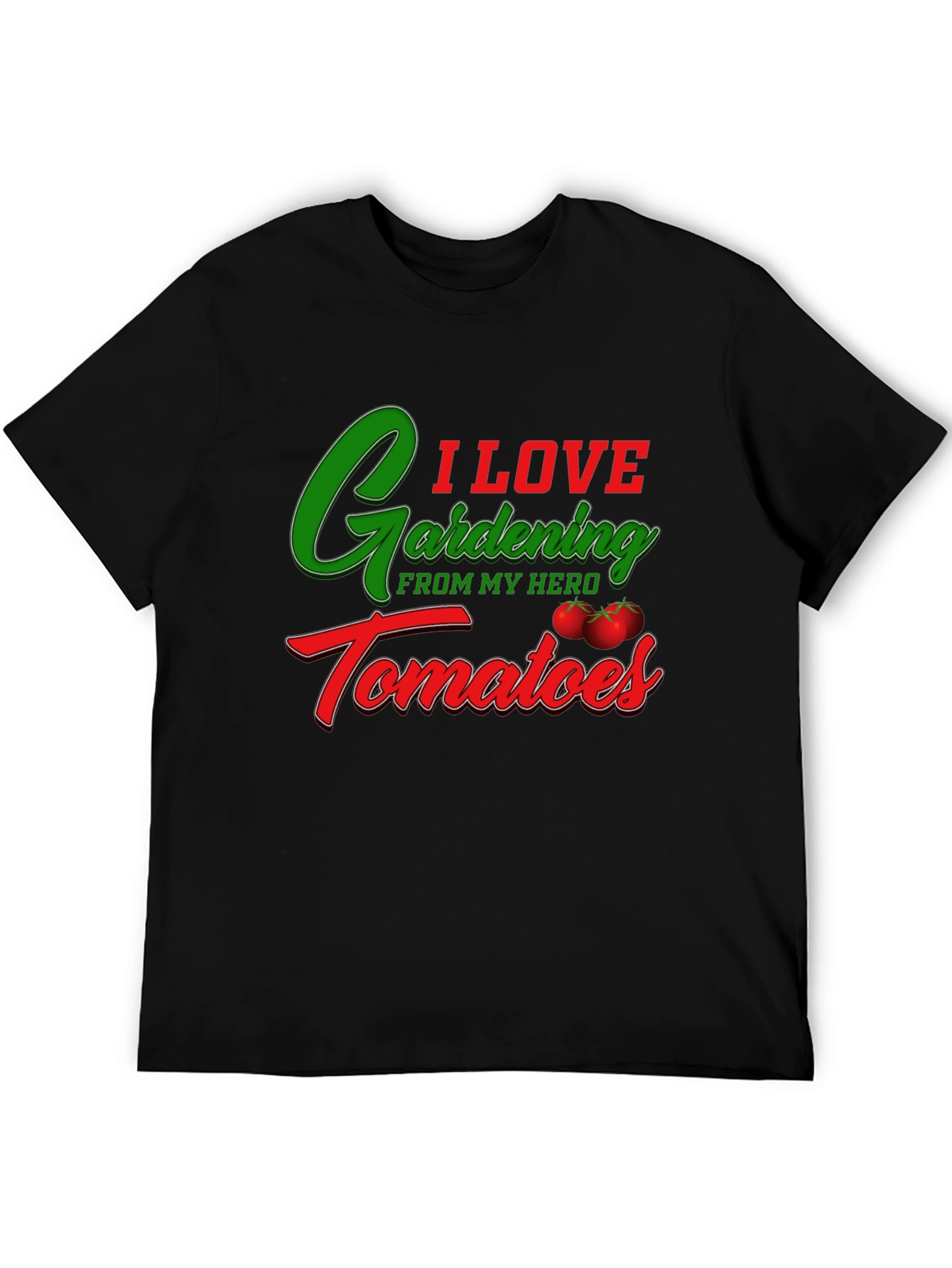Gardening & Tomato Lover Black T-Shirt