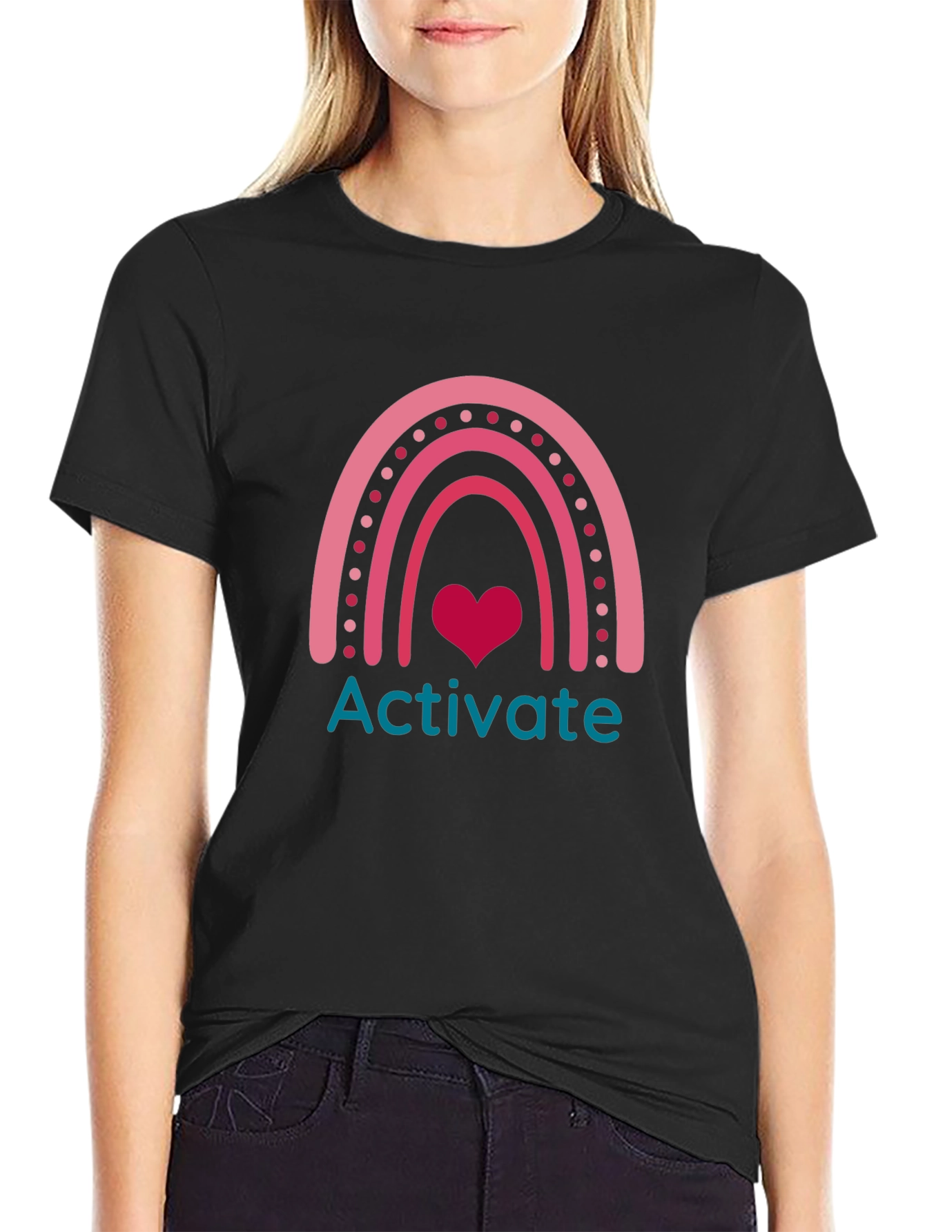 Activate Rainbow Heart Graphic Tee