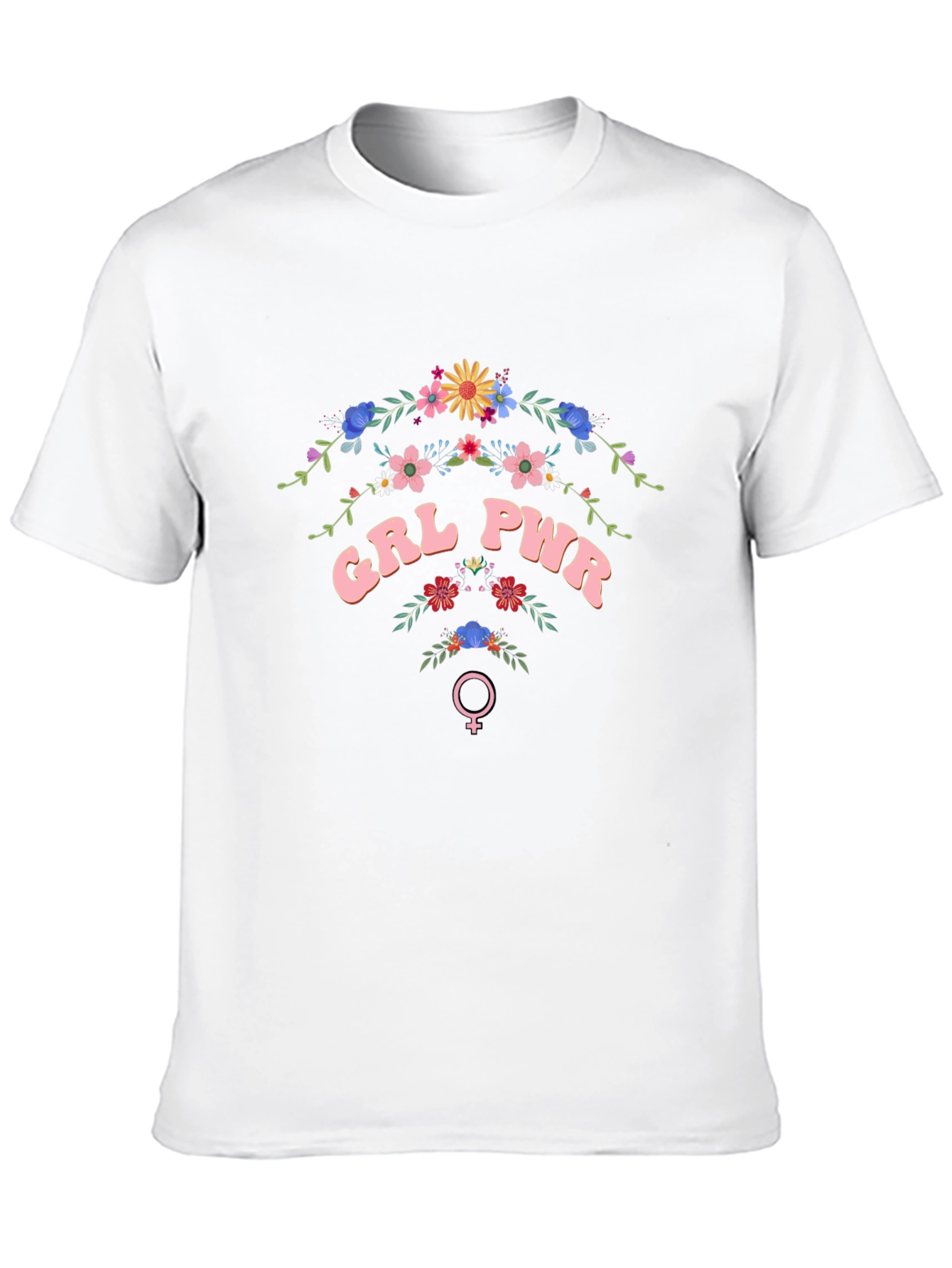 GRL PWR Floral T-Shirt - Empowering Womens Fashion