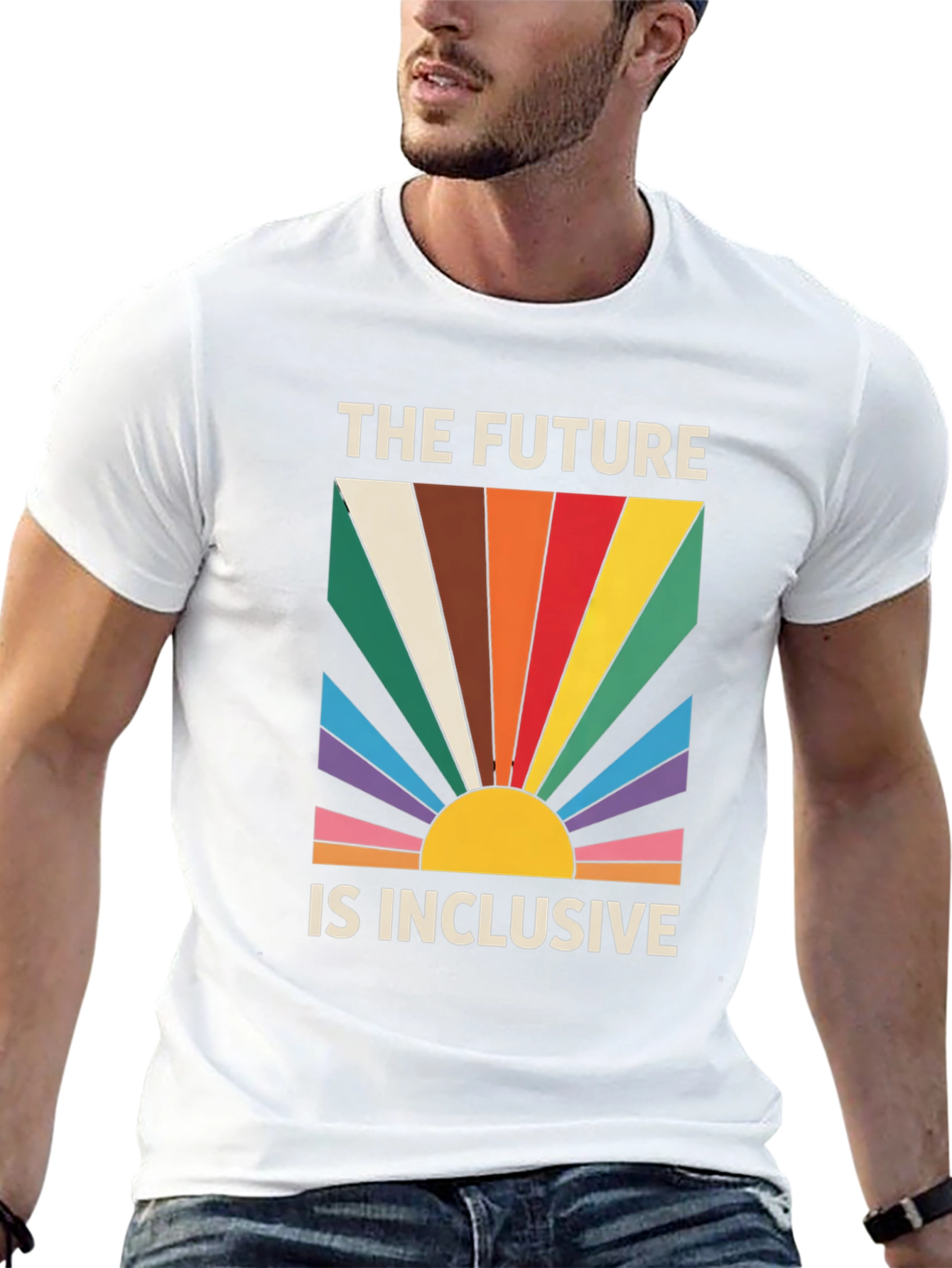 Inclusive Future Graphic Tee - Retro Pride Shirt