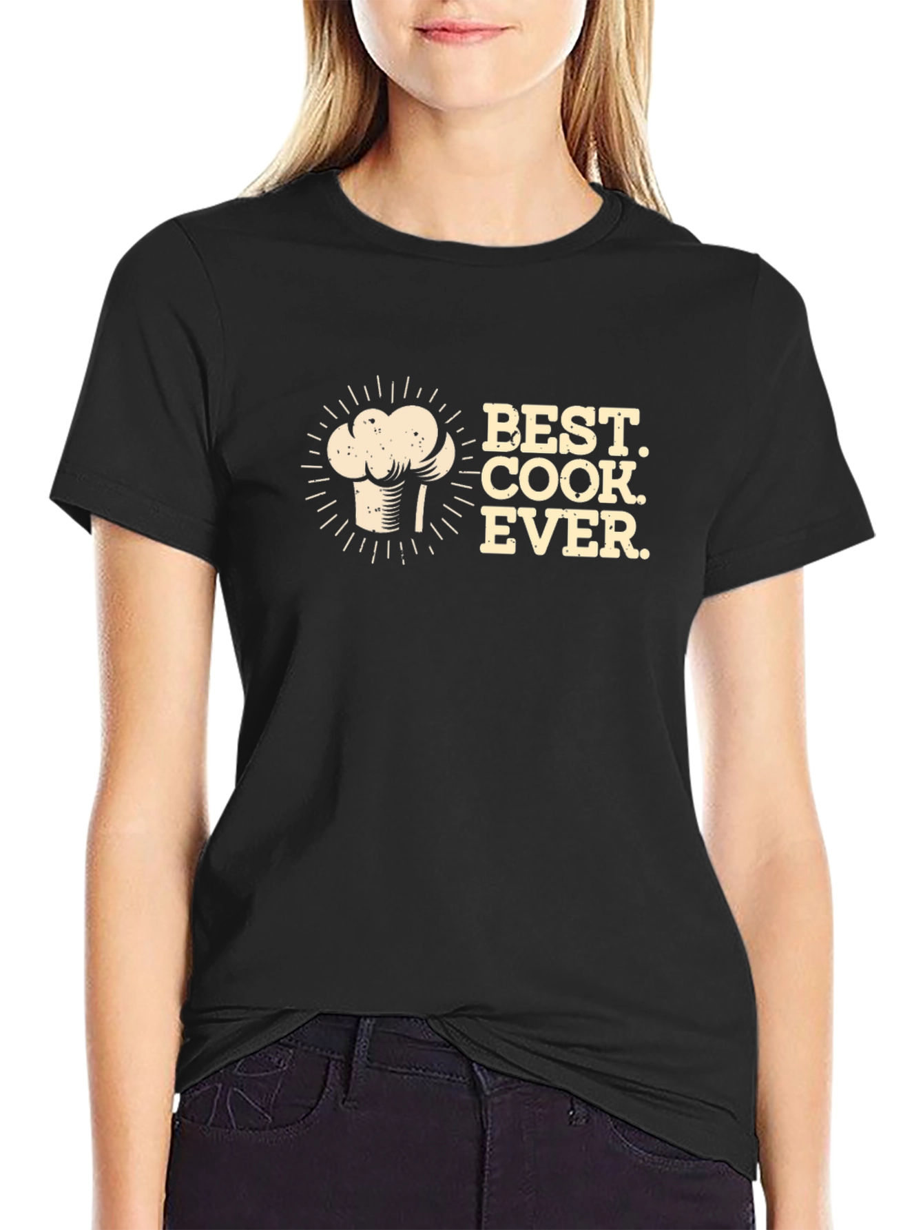 Best Cook Ever Black Graphic T-Shirt