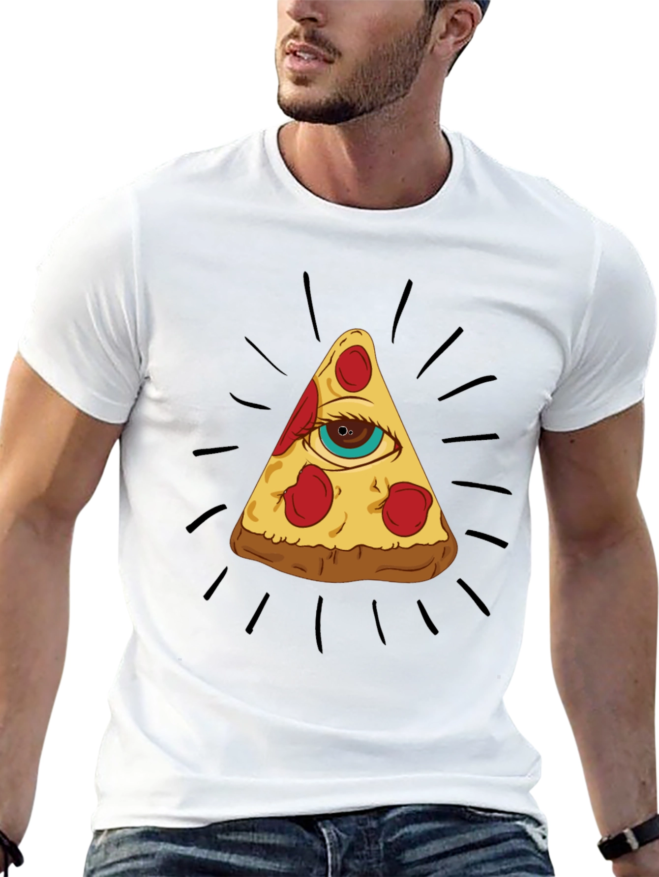 Pizza Eye T-Shirt - Illuminati Foodie Tee