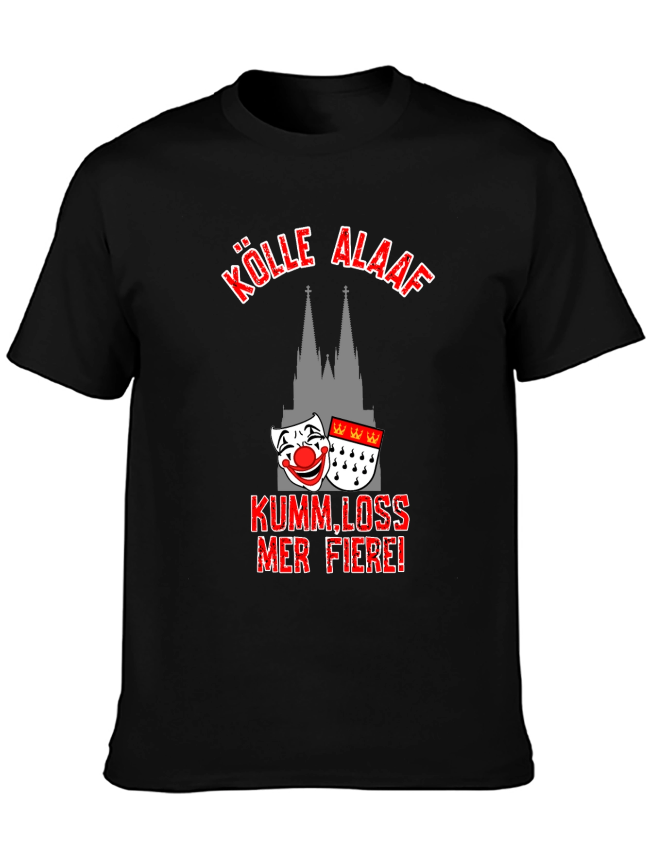 Kölle Alaaf Black T-Shirt - Cologne Carnival Tee