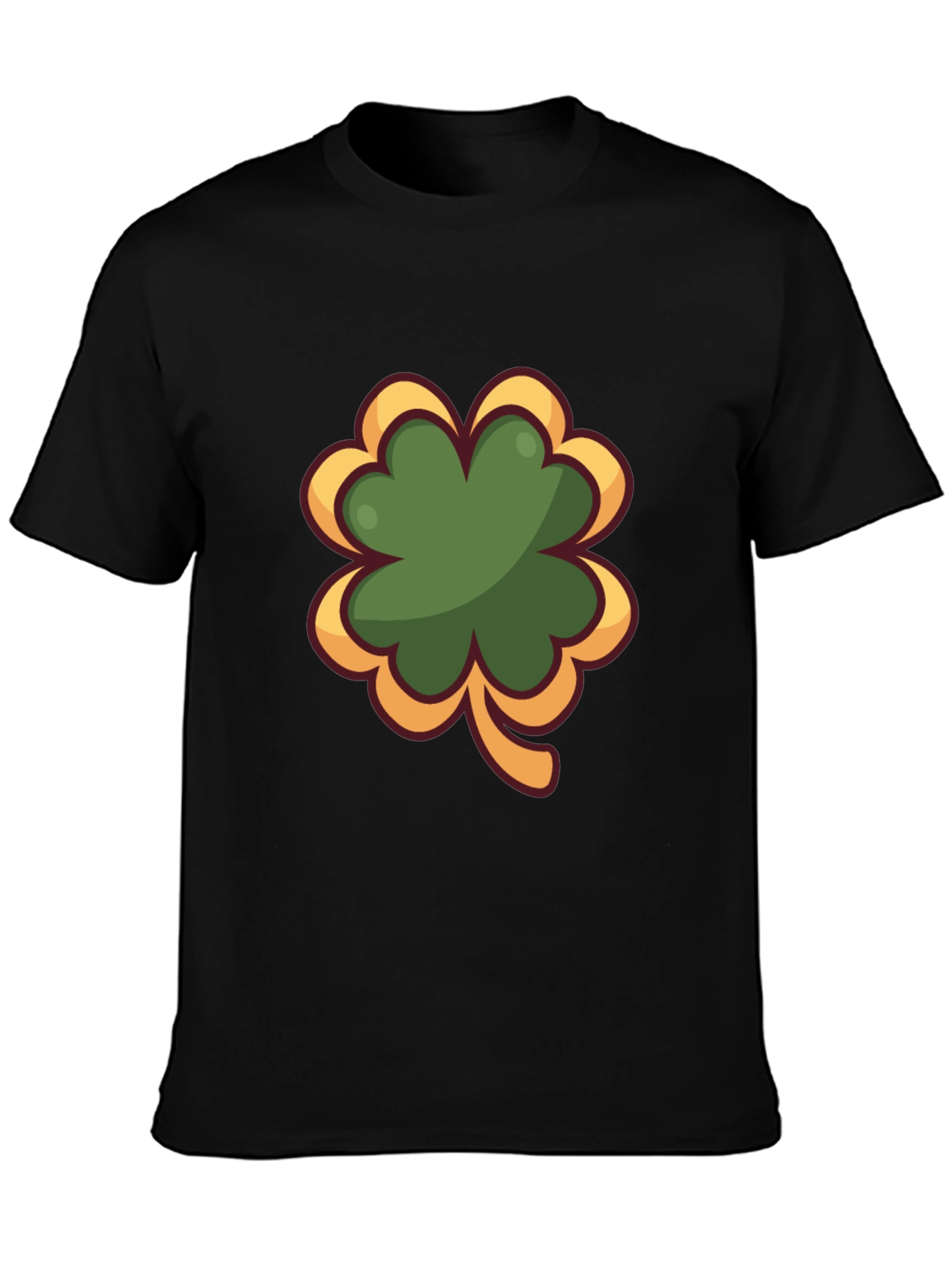 Shamrock Graphic Black T-Shirt - Lucky Charm Tee