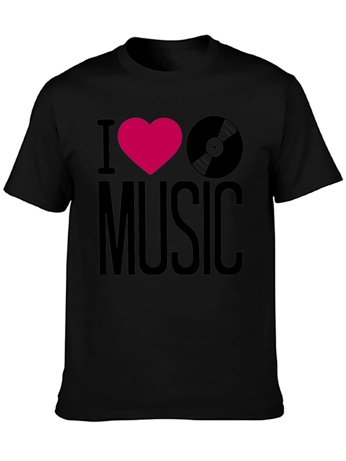 I Heart Music Graphic Tee - Black T-Shirt