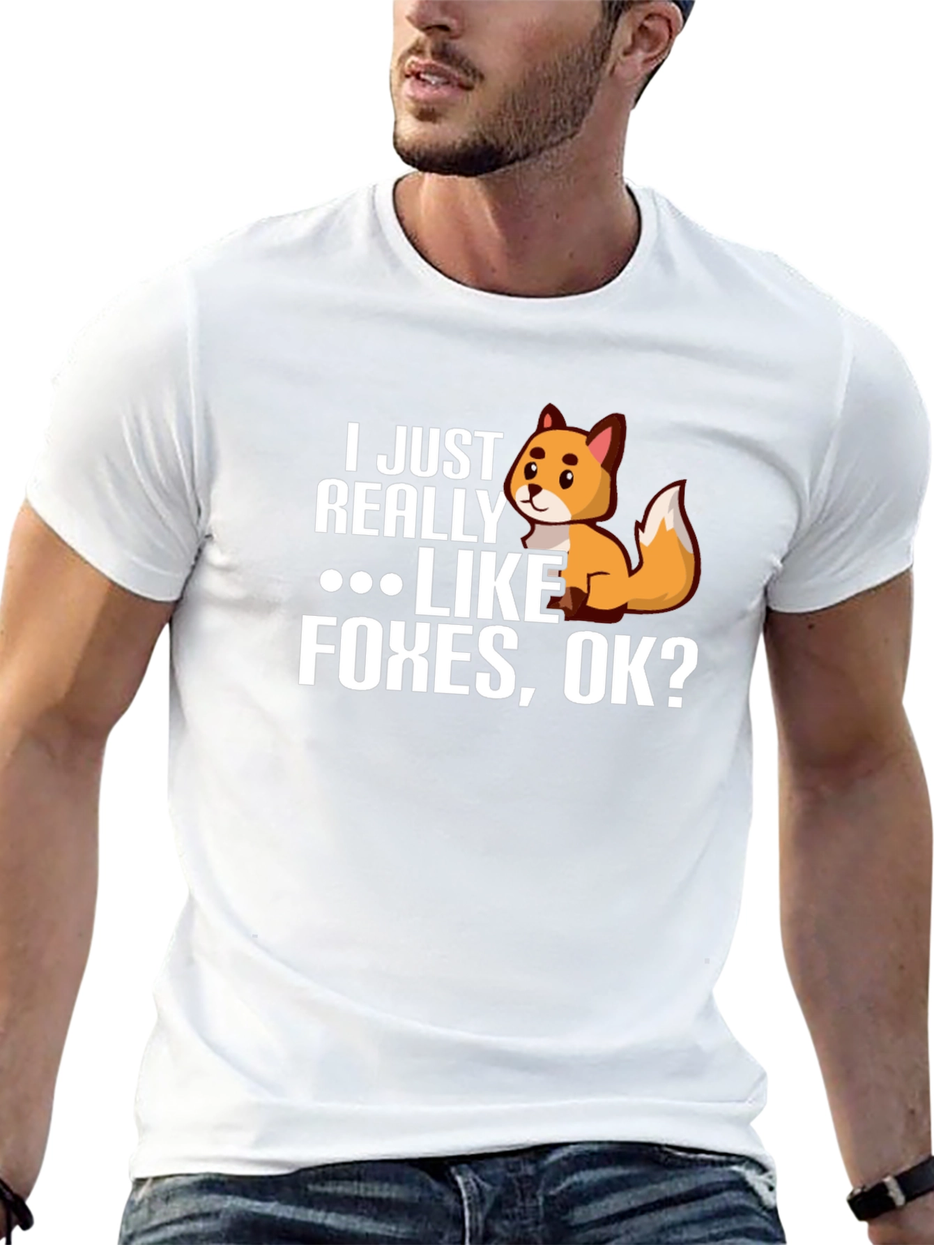 I Just Really Like Foxes OK? Novelty T-Shirt