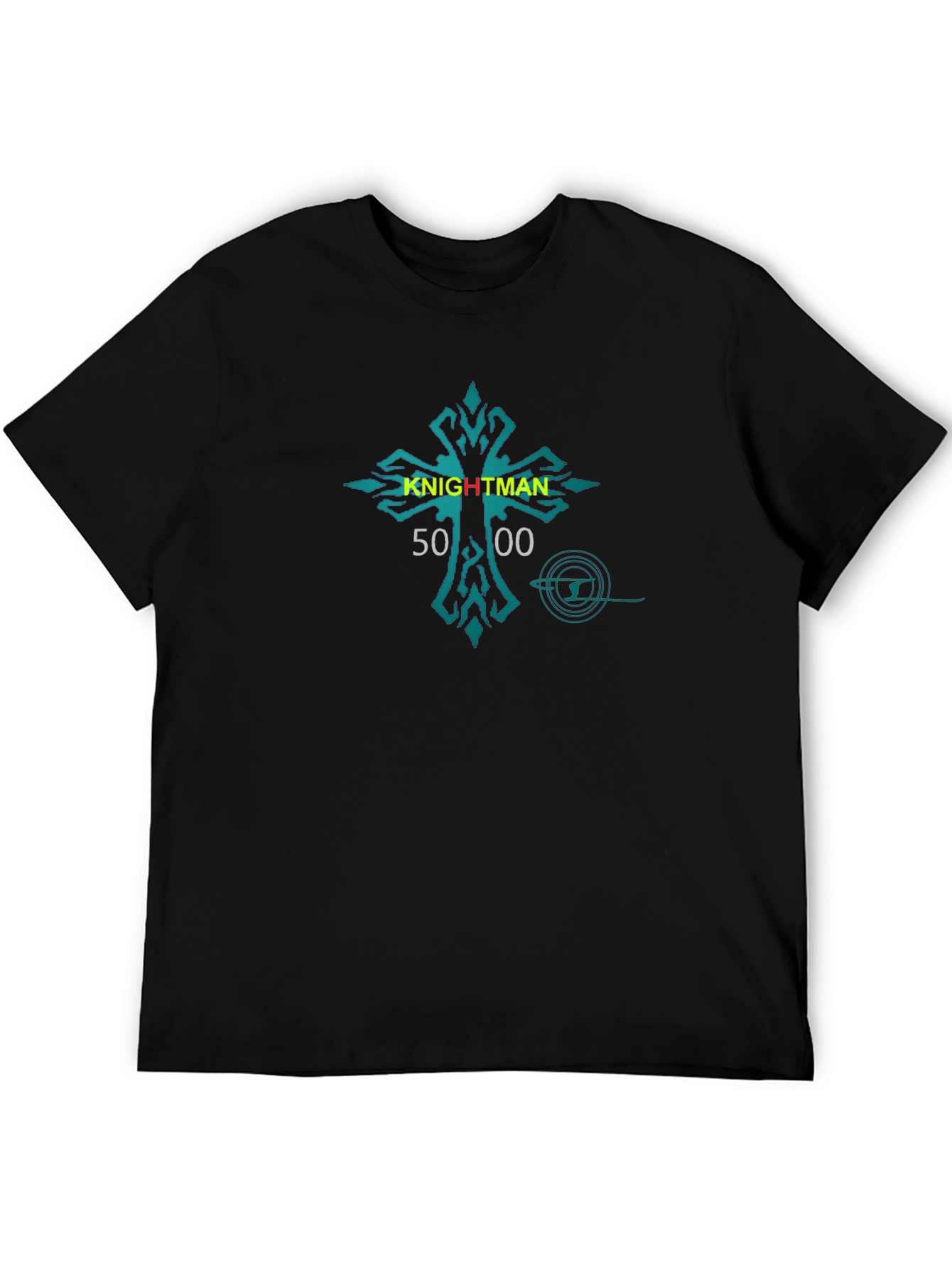 Knightman Tee - Graphic Print Black