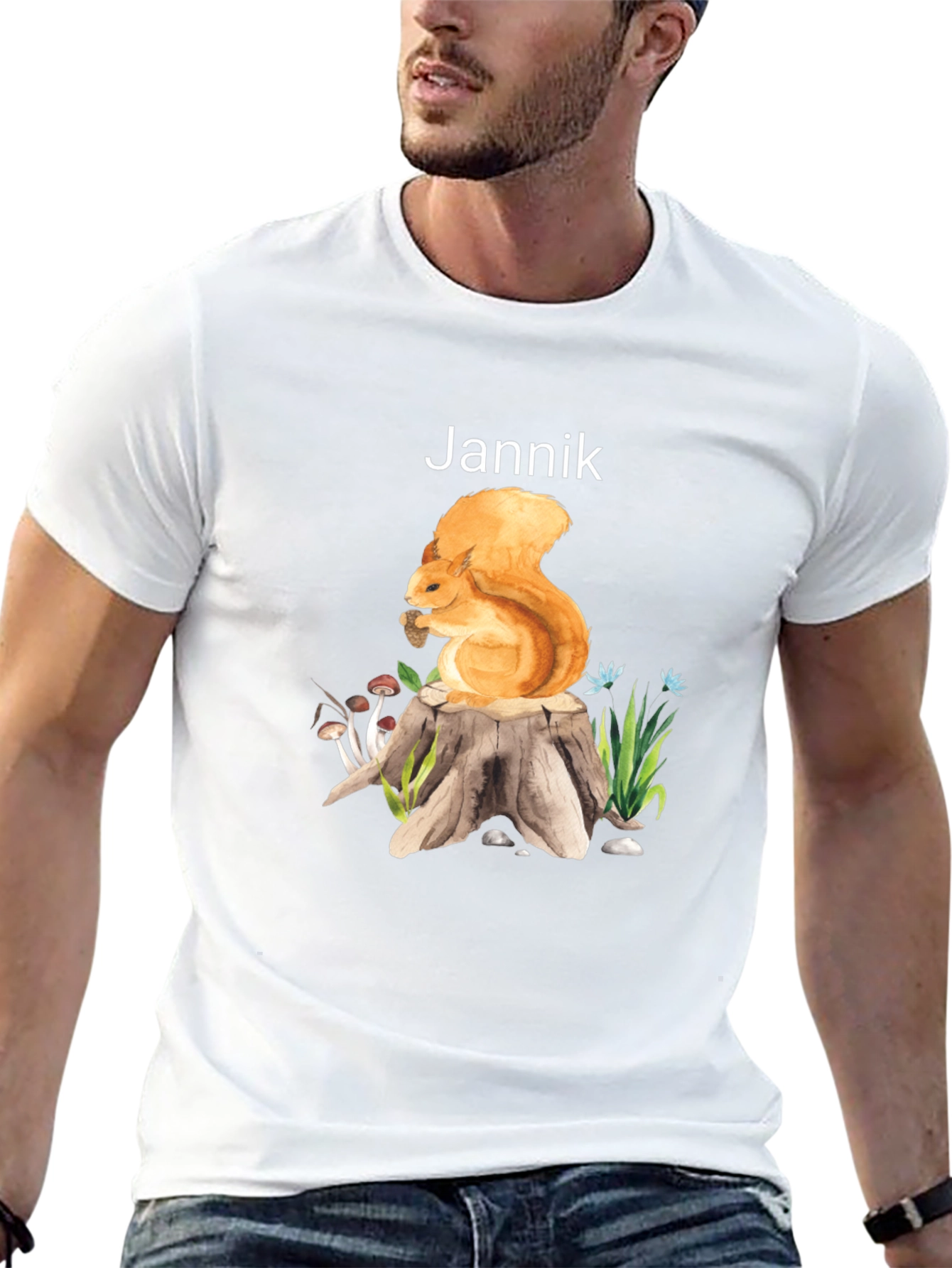 Squirrel on Stump Graphic Tee - Jannik