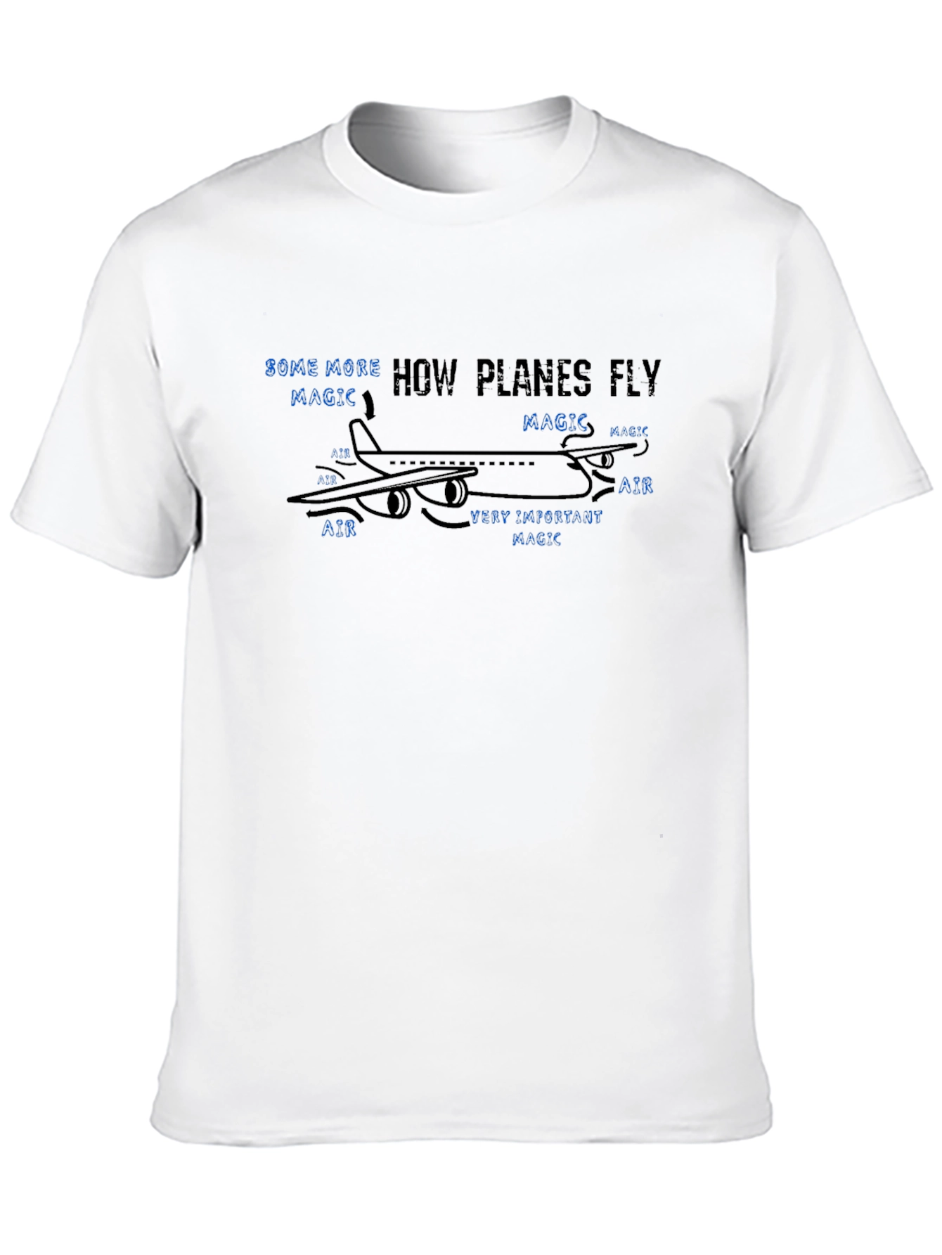 How Planes Fly Magic Black T-Shirt