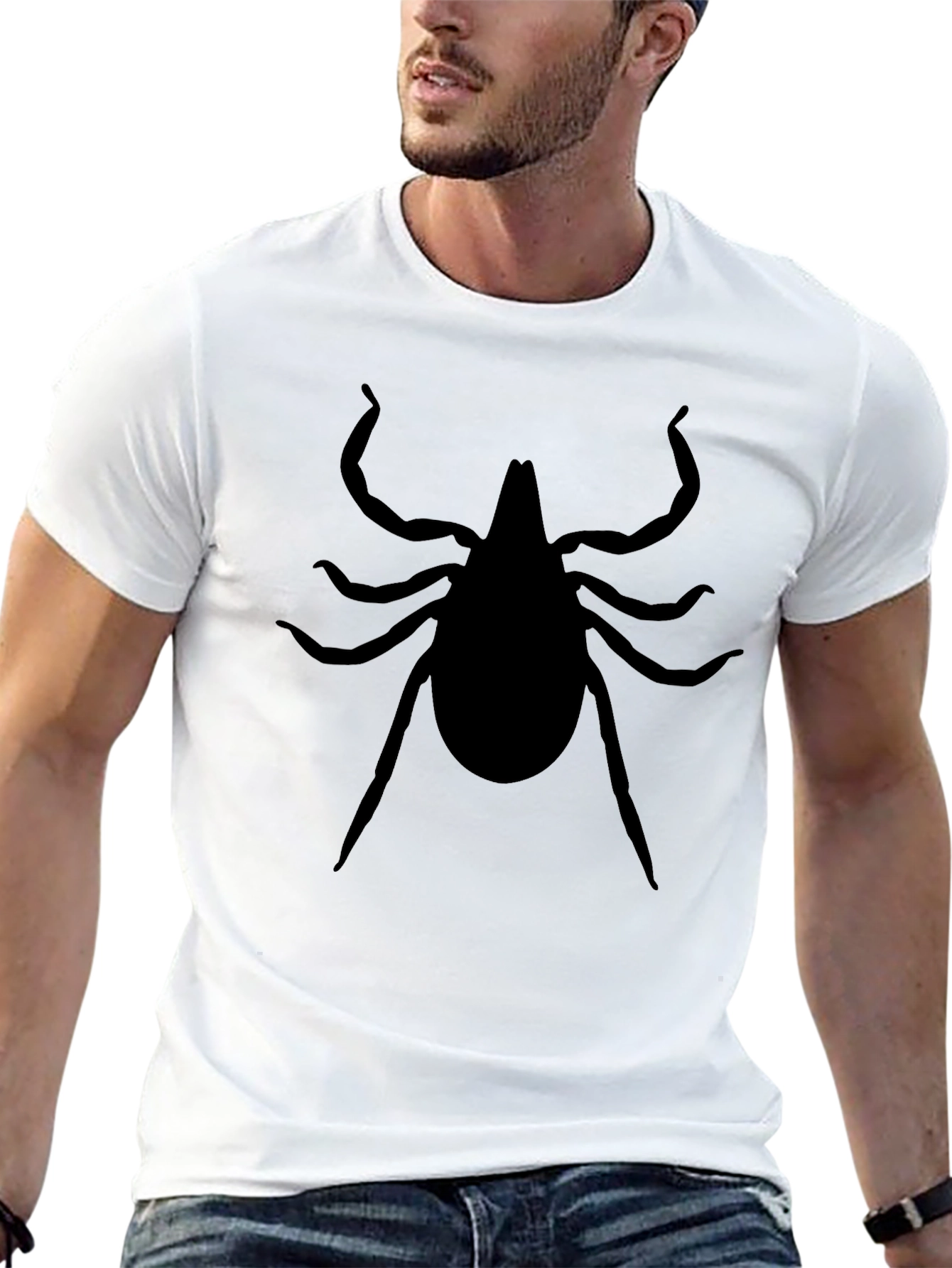Tick Silhouette Graphic Tee - Unisex Black T-Shirt