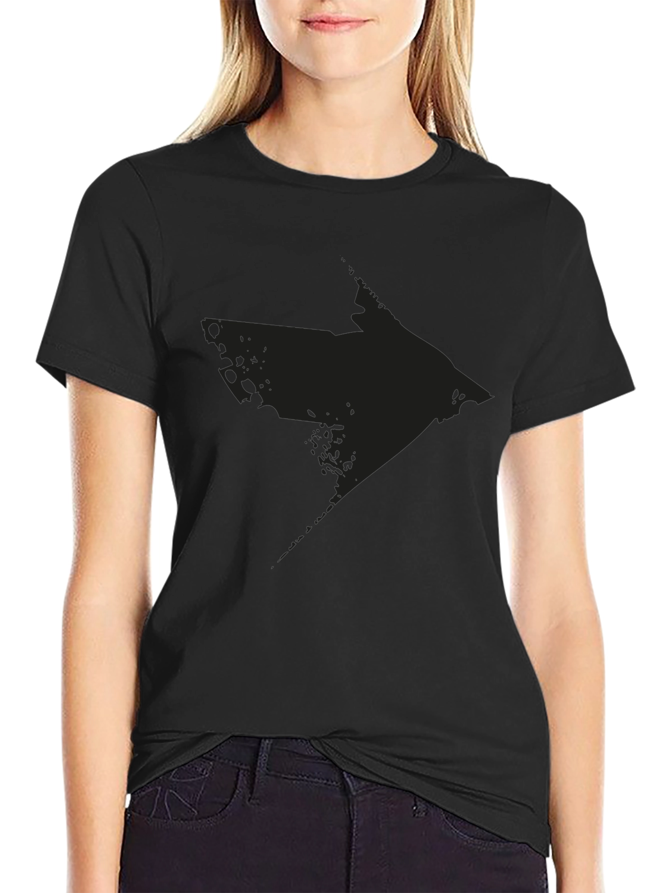 Distressed Arrow Graphic Black T-Shirt