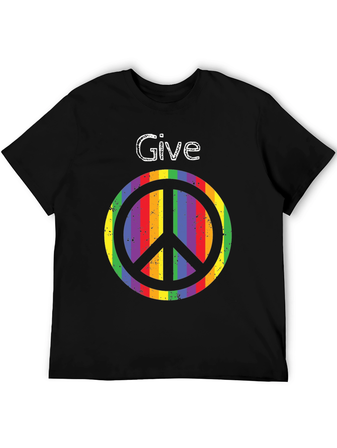 Give Peace a Chance - Rainbow Peace Sign T-Shirt
