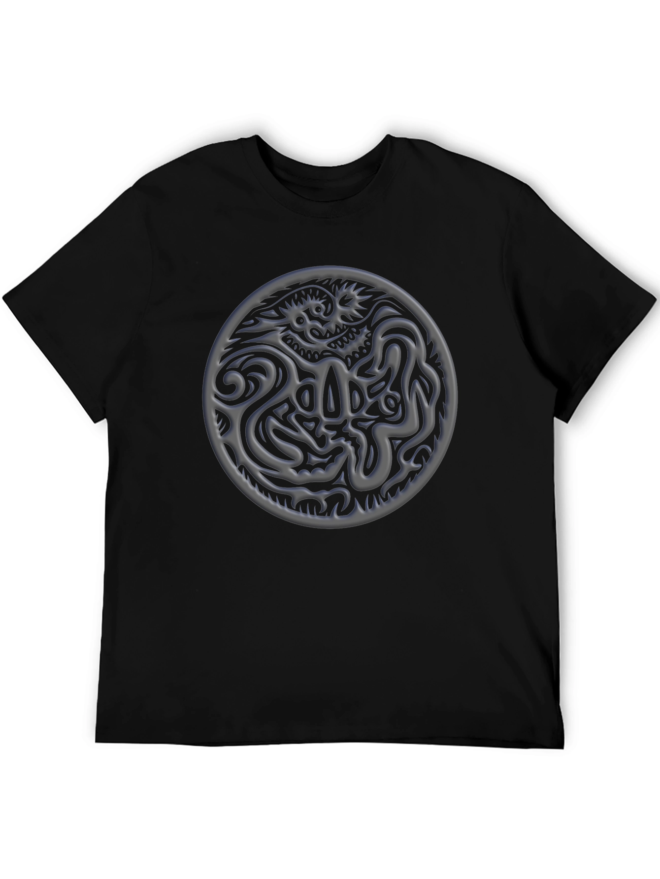 Dragon Emblem Graphic Tee - Stylish Black T-Shirt