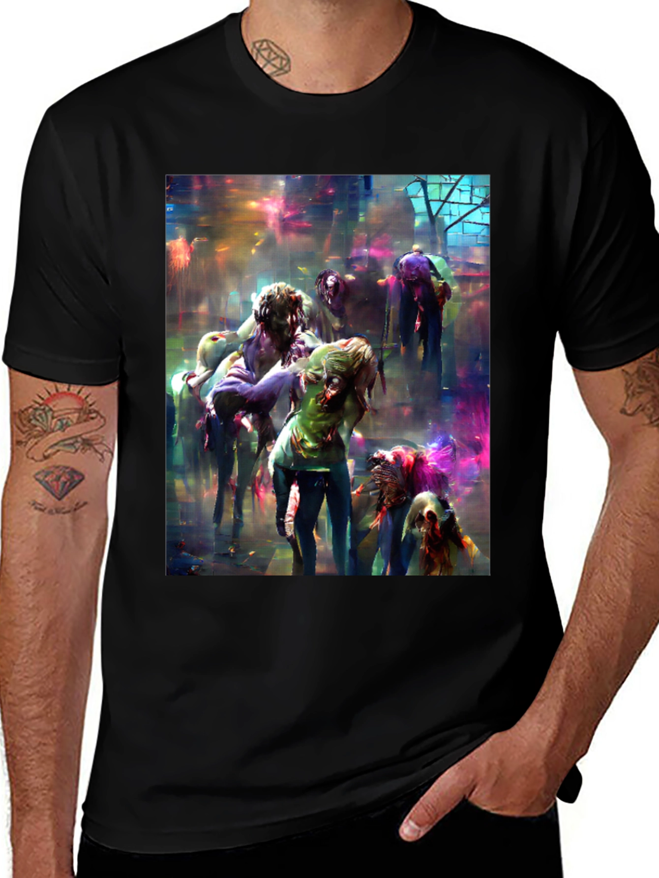 Zombie Art Graphic Tee - Unleash the Undead!
