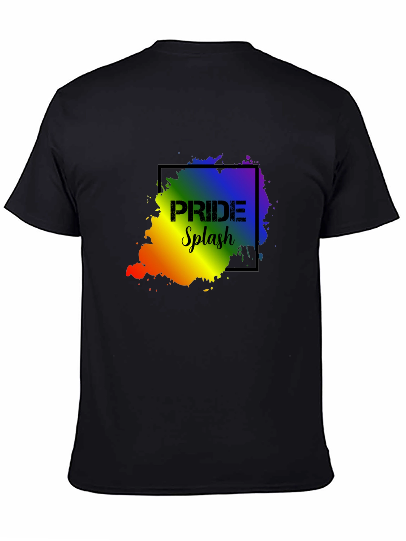 Pride Splash Black T-Shirt - Celebrate Love!