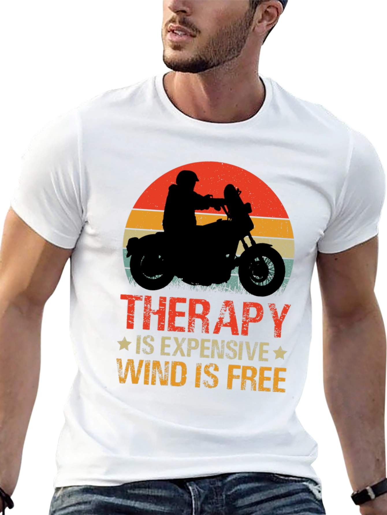 Therapy Wind is Free Black Graphic Tee