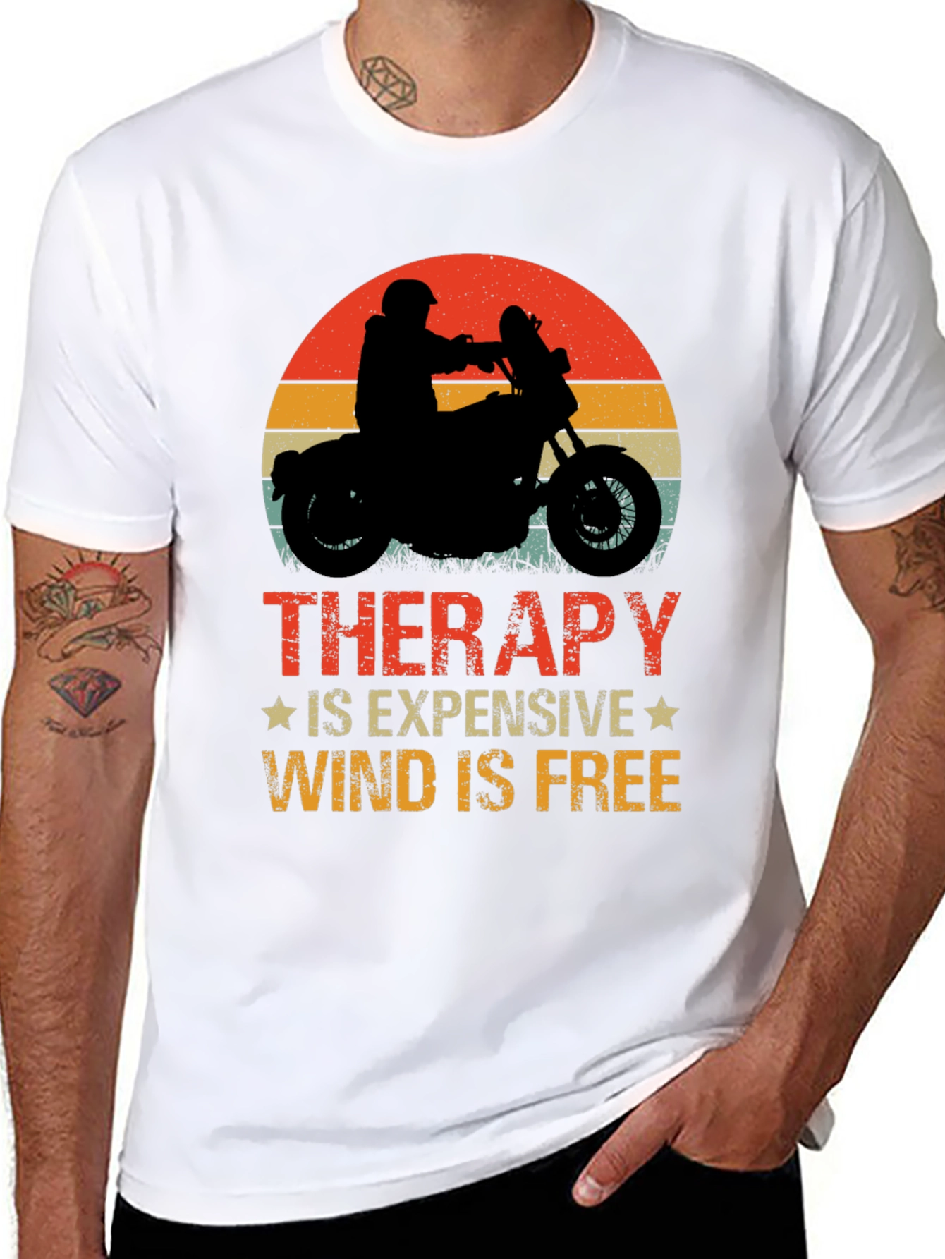 Therapy Wind is Free Black Graphic Tee