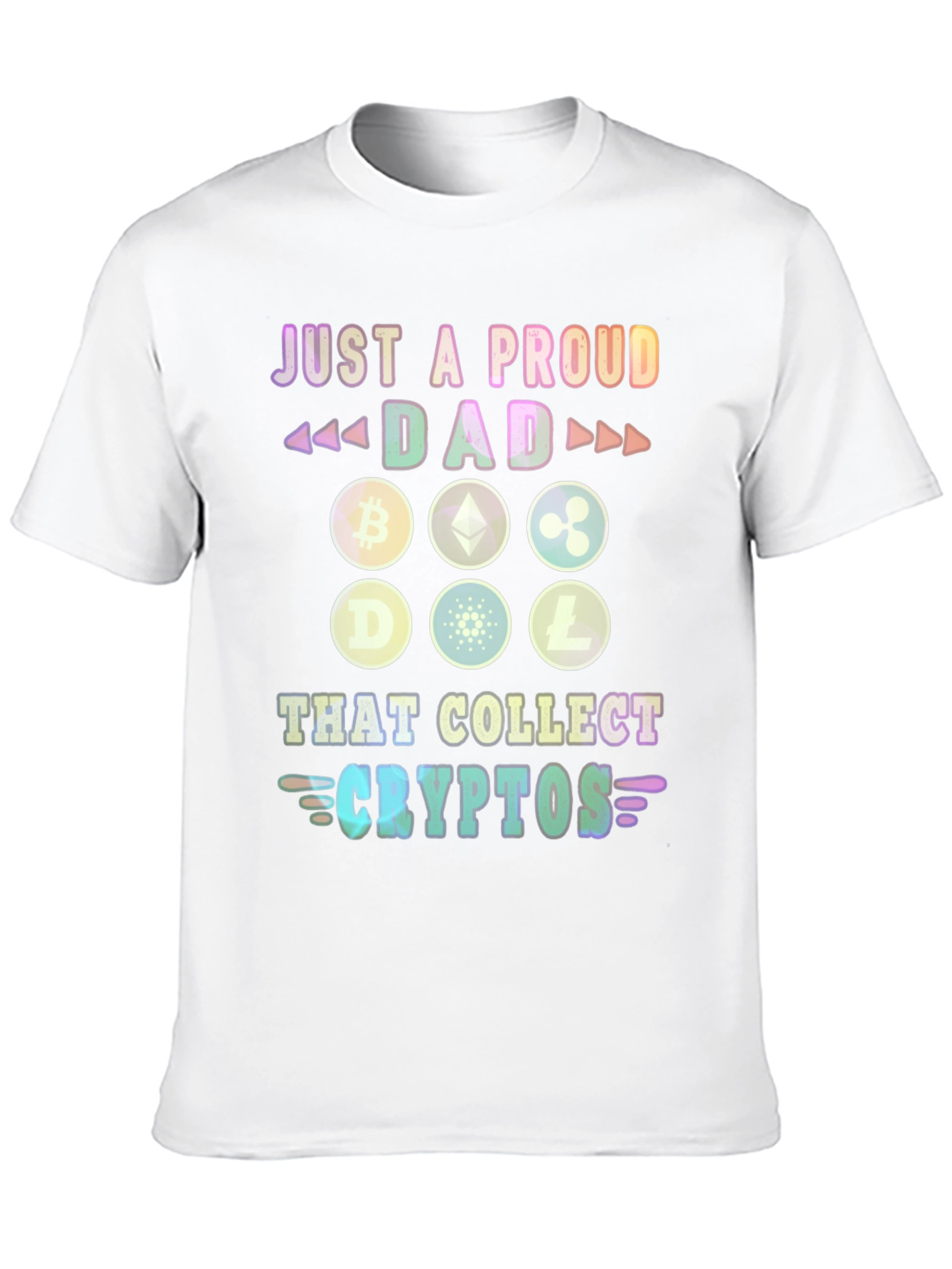 Proud Dad Crypto Collector Graphic T-Shirt
