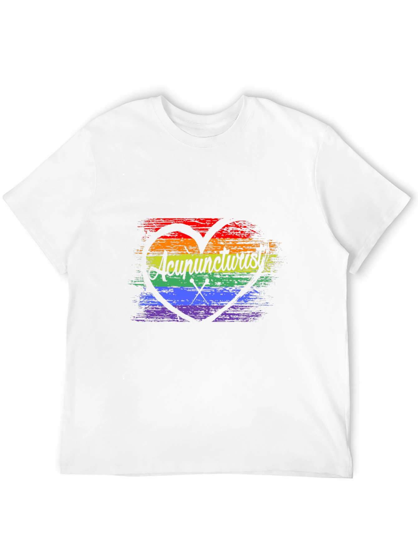 Acupuncturist Rainbow Heart T-Shirt