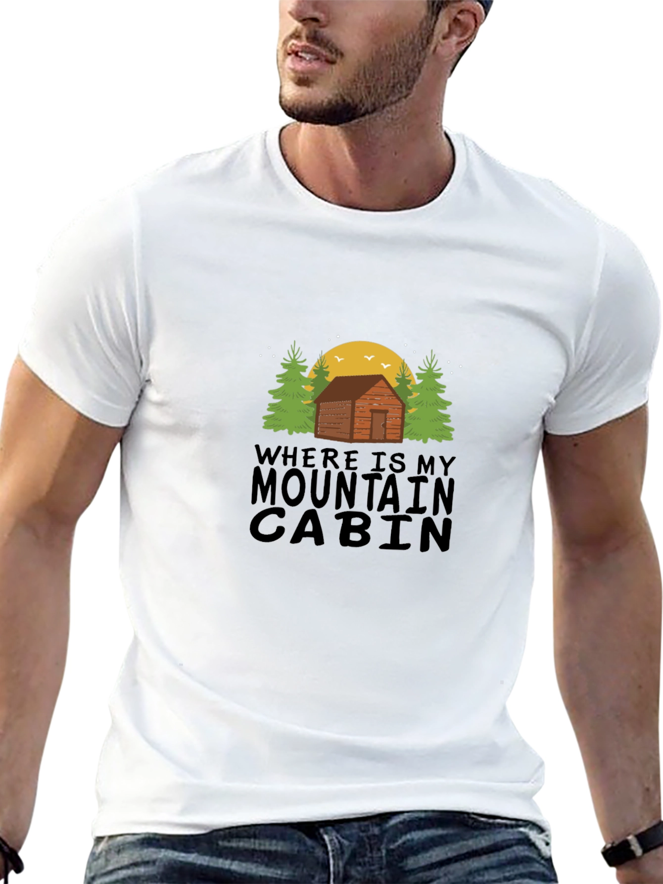 Mountain Cabin T-Shirt - Outdoor Adventure Tee