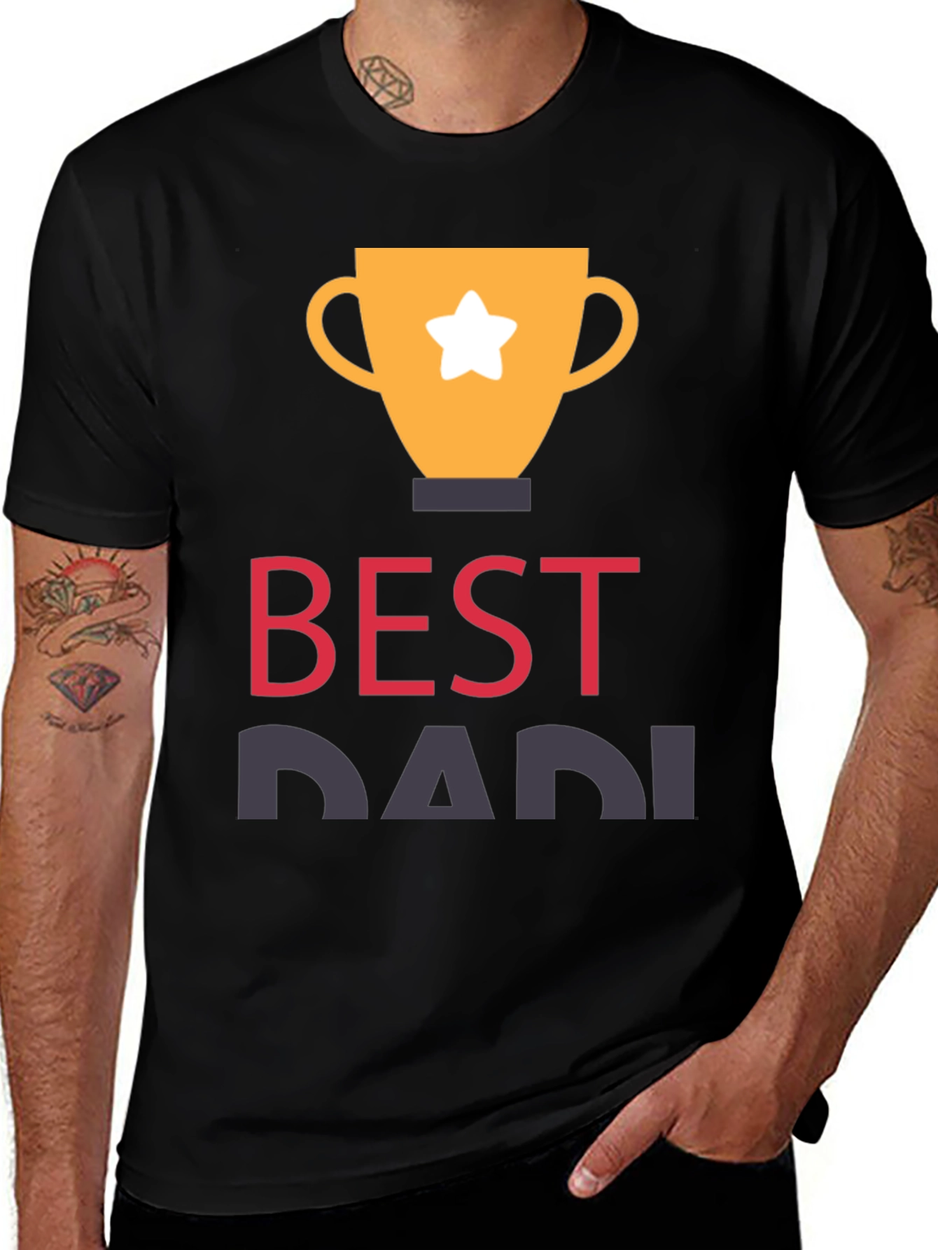 Best Dad Trophy Graphic T-Shirt
