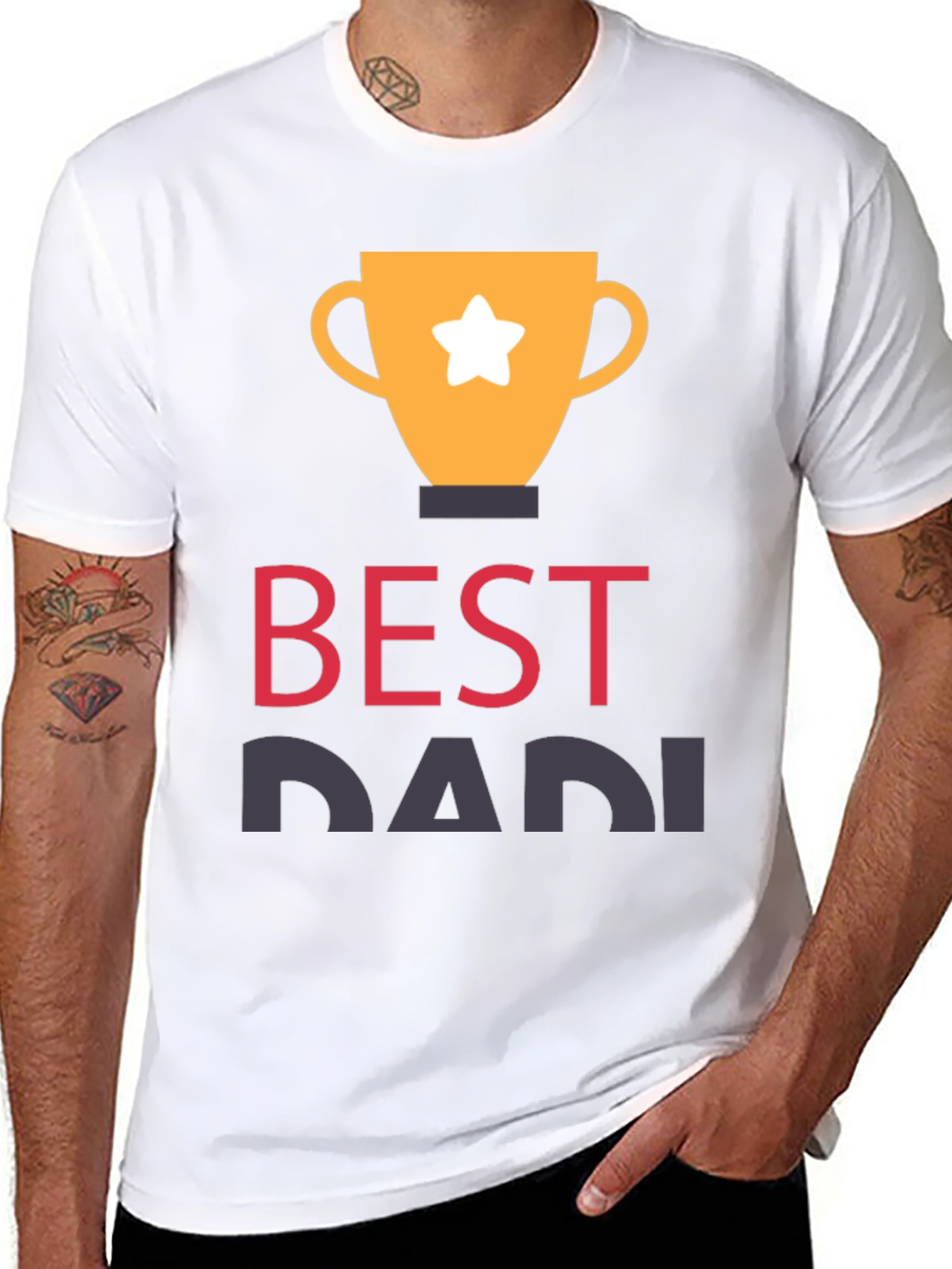 Best Dad Trophy Graphic T-Shirt