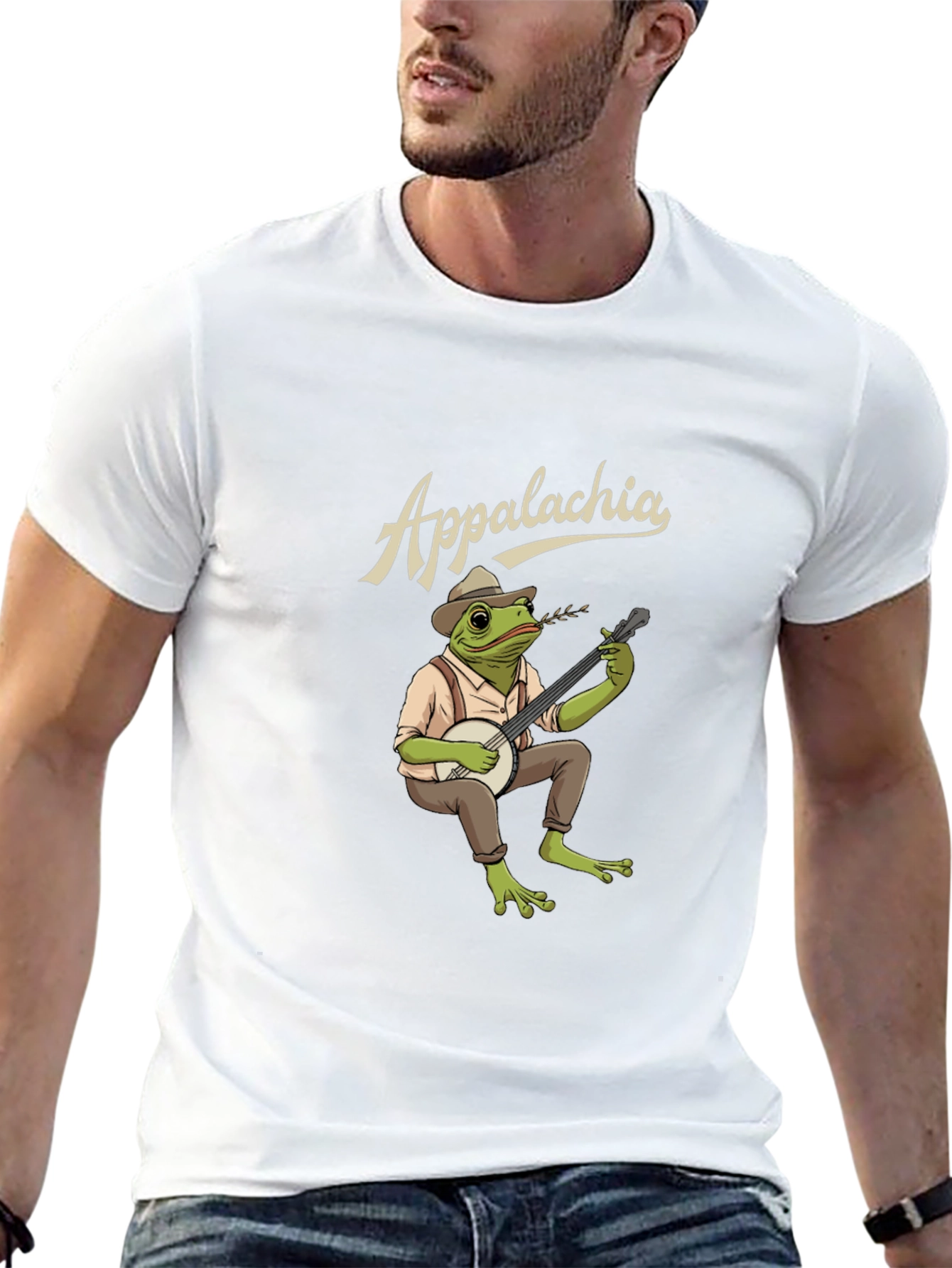 Appalachia Frog Banjo Player Graphic Tee