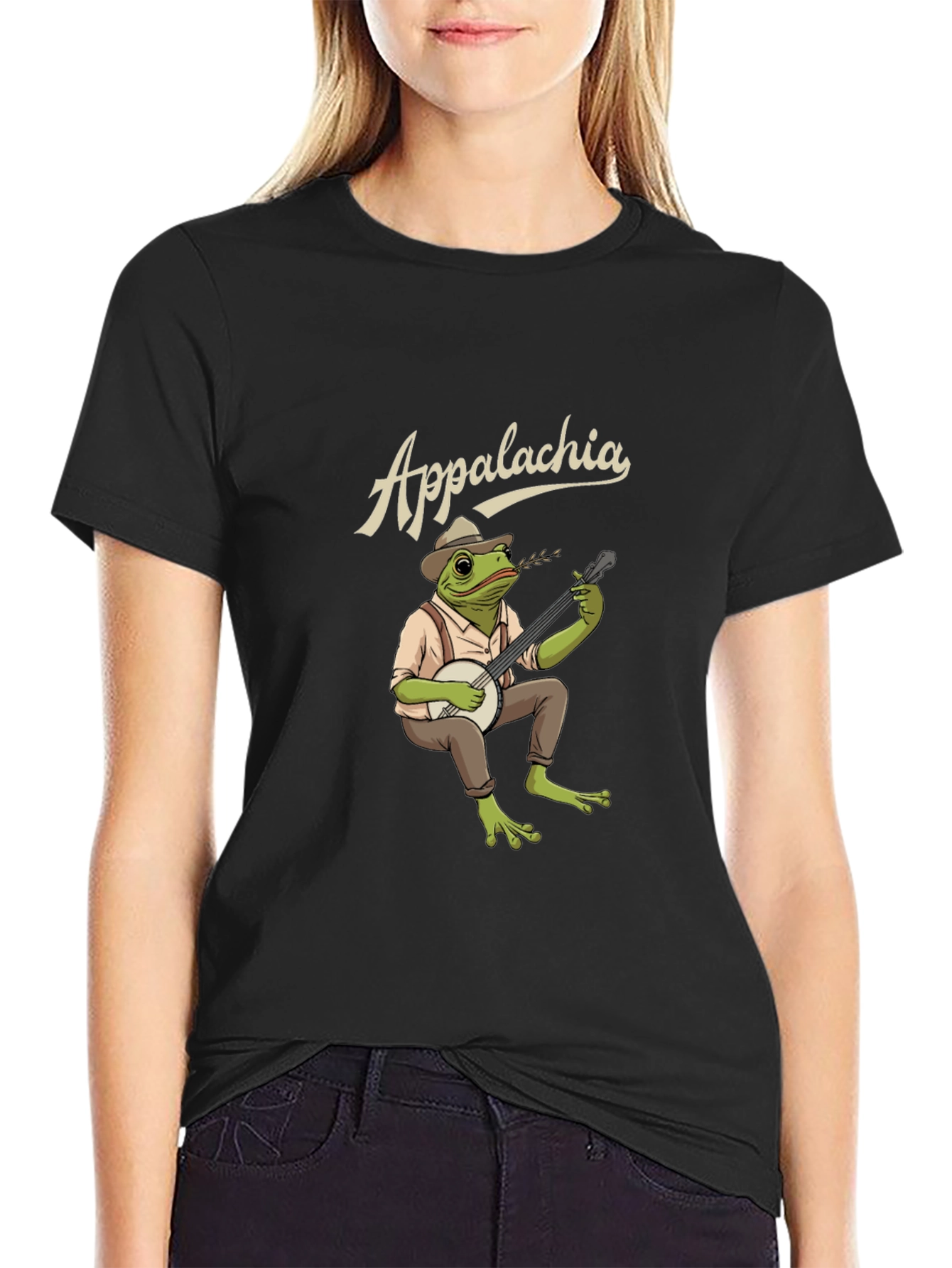 Appalachia Frog Banjo Player Graphic Tee
