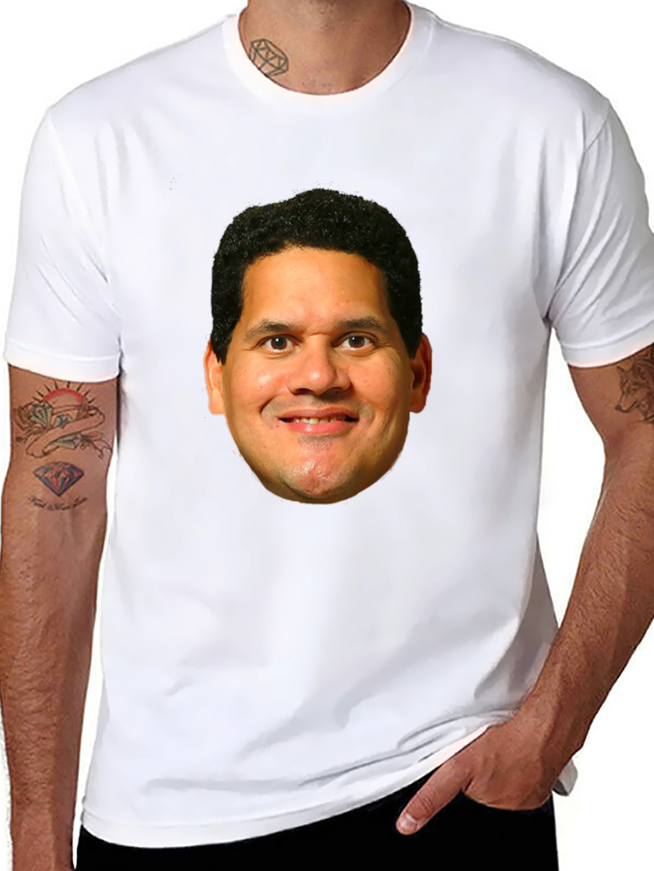 Reggie Fils-Aimé Face Black T-Shirt